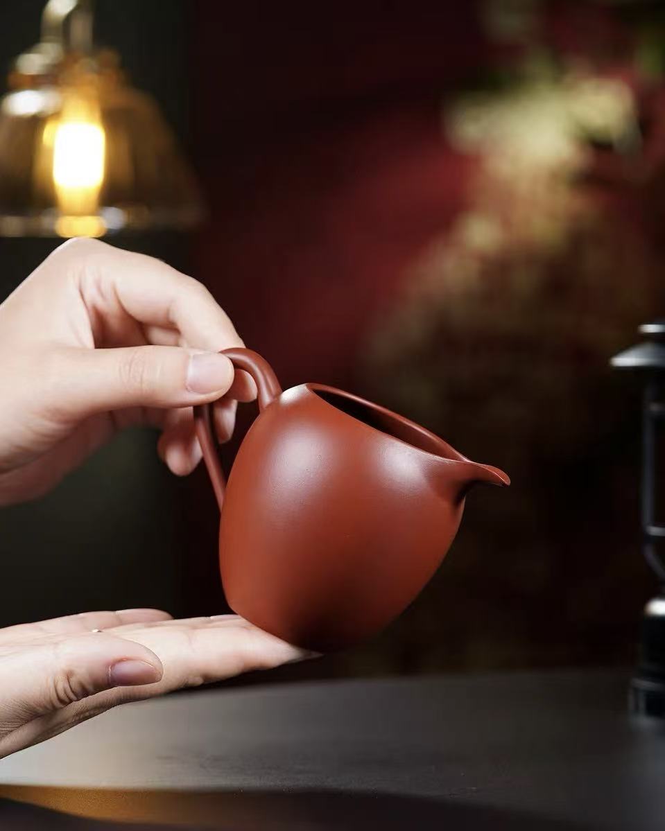 crimson clay texture detail – Yixing Zisha "Da Hong Pao" Tea Fairness Cup by Kungfuyang