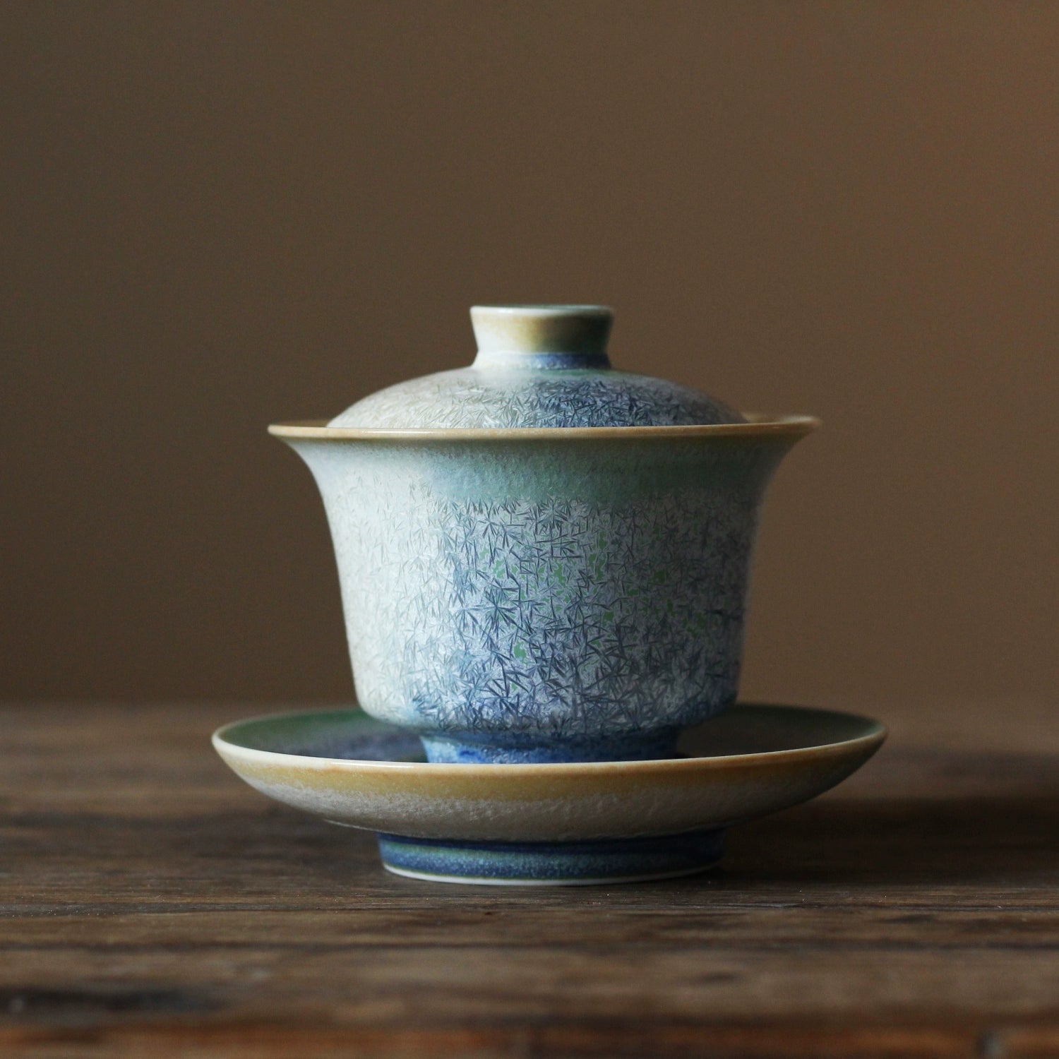 handmade kiln change pine needle glaze – Jingdezhen “Pine Needle” Kiln-Change Gaiwan by Kungfuyang