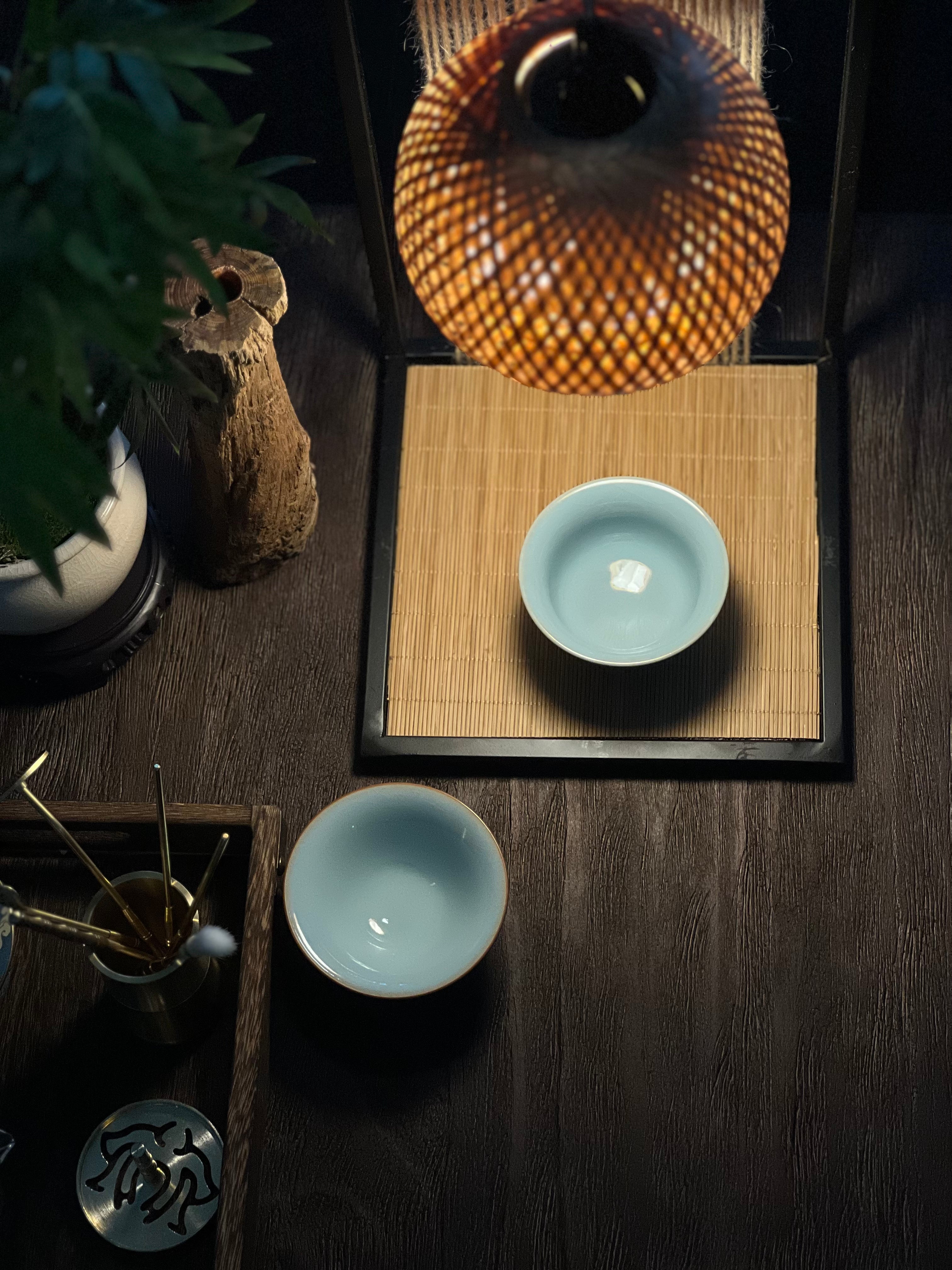 Kungfuyang Handcrafted Ru Kiln High-end Teacup Sky-blue, detail 2