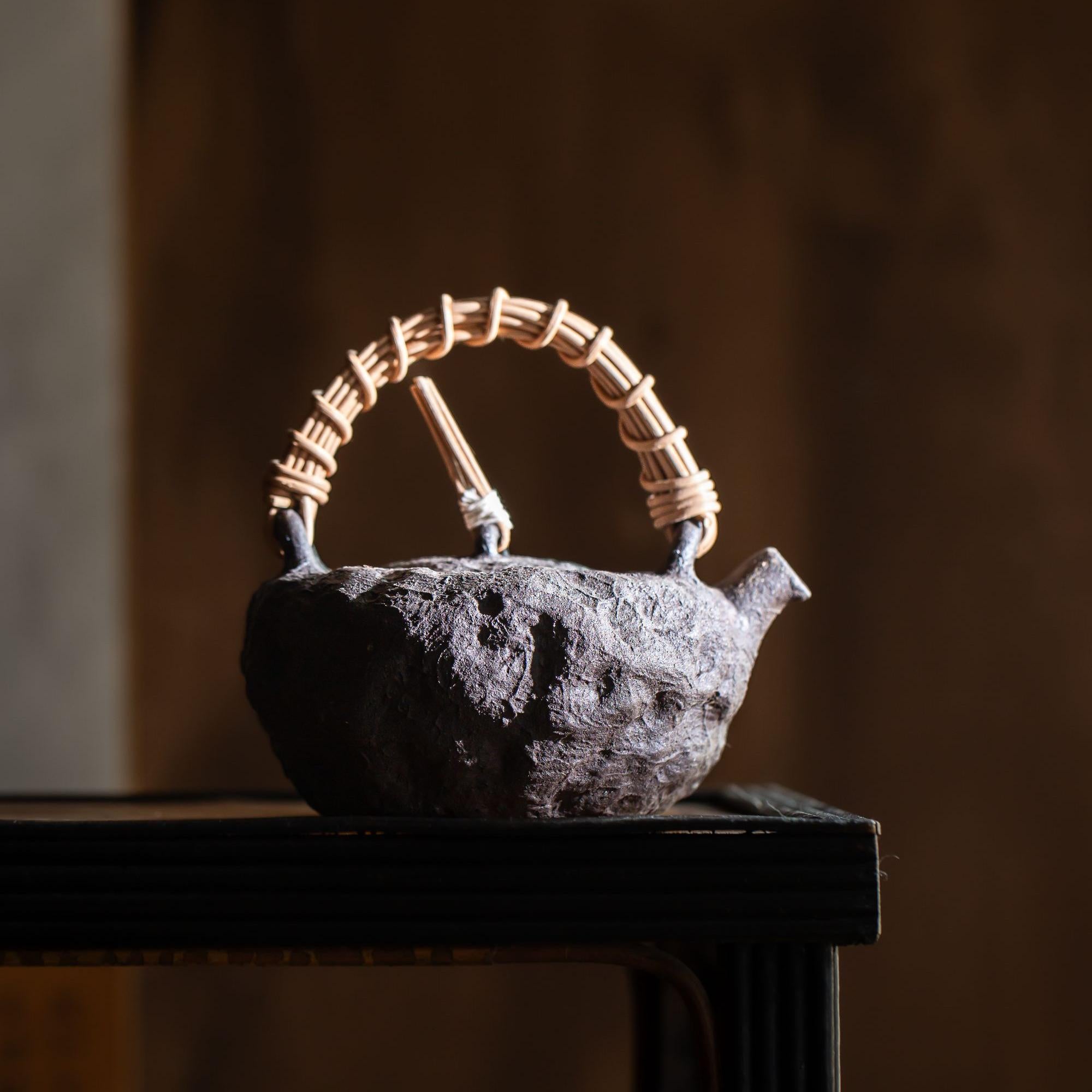 dual fuel stove design teapot – Wabi-Sabi Rough Pottery Teapot & Stove Set by Kungfuyang
