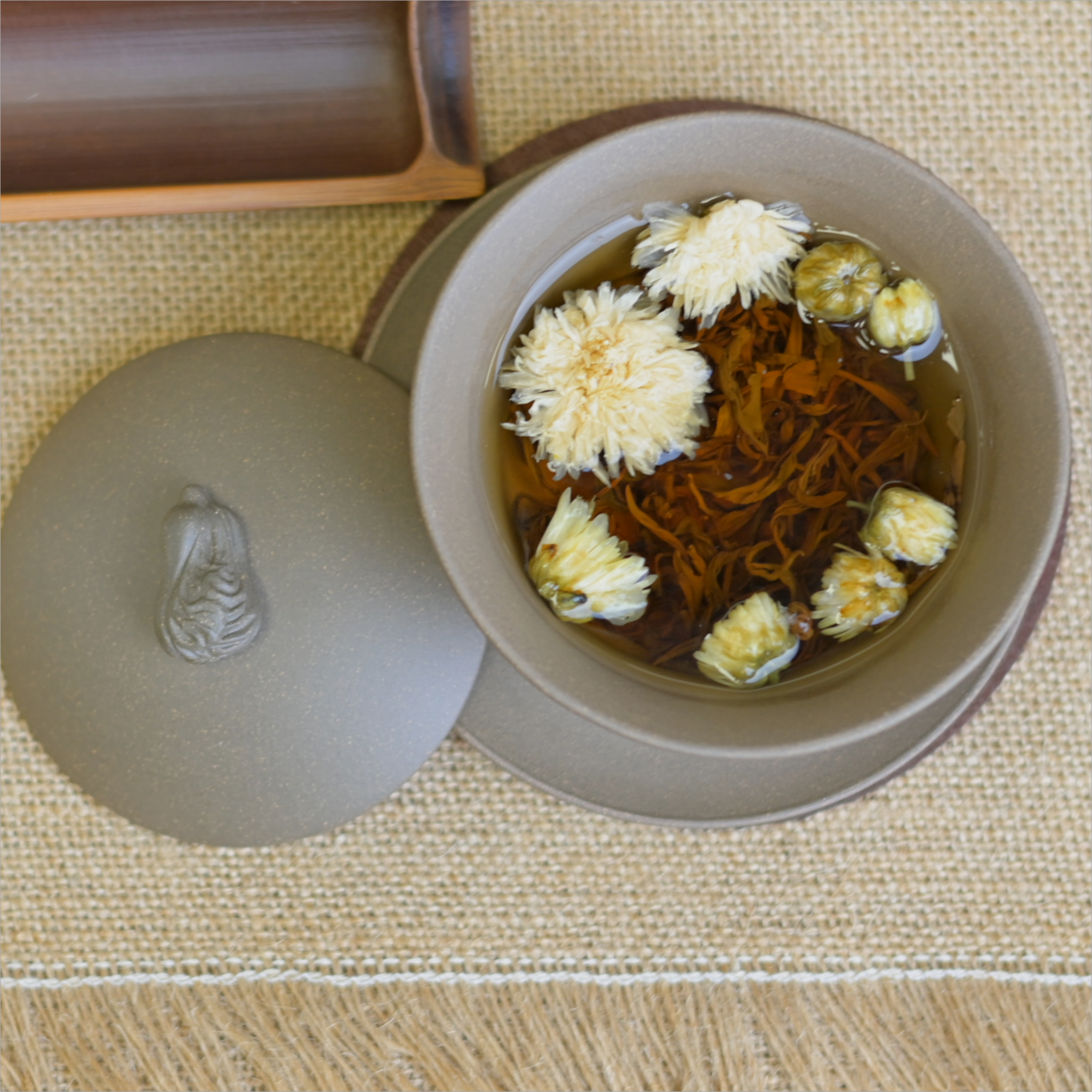 duanni clay gaiwan set – Yixing Original Ore Purple Clay Handmade Three-Talent Gaiwan by Kungfuyang