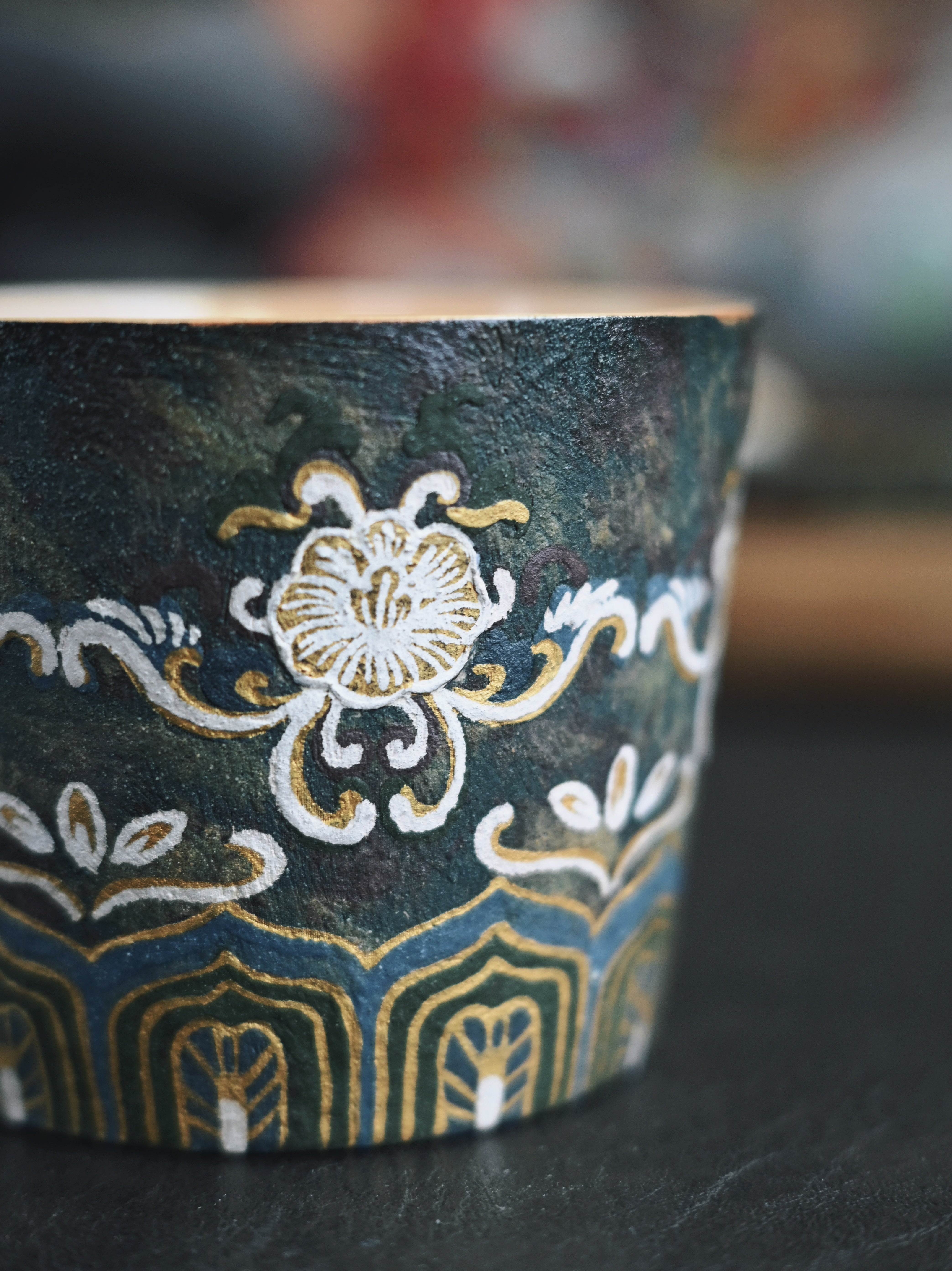 dunhuang murals teacup – Dunhuang Style Hand-Painted Universal Cup (Tea / Coffee) by Kungfuyang
