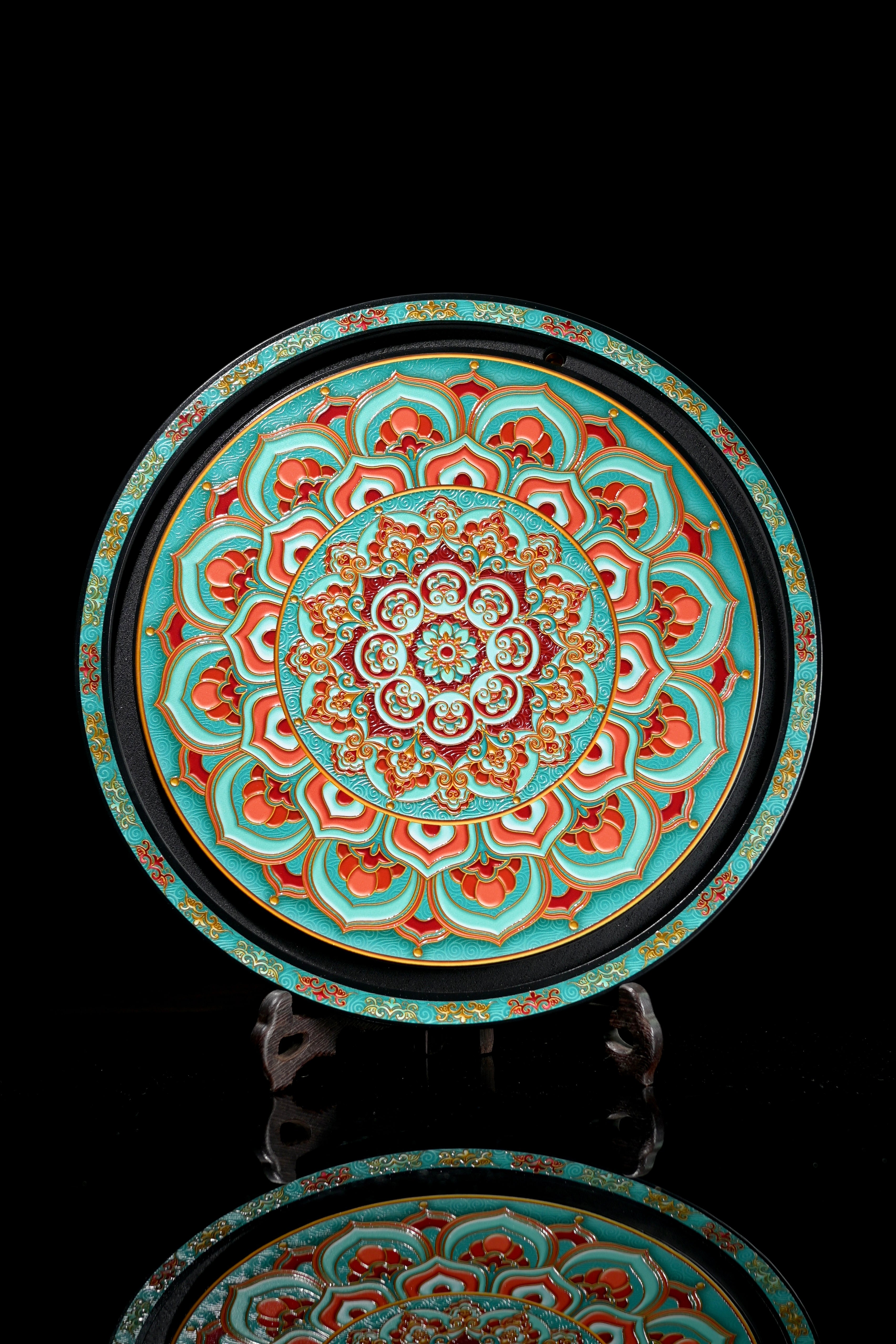 dunhuang revival hand carved tea tray – Dunhuang Revival Tea Tray – Ionizing Artisan Edition by Kungfuyang