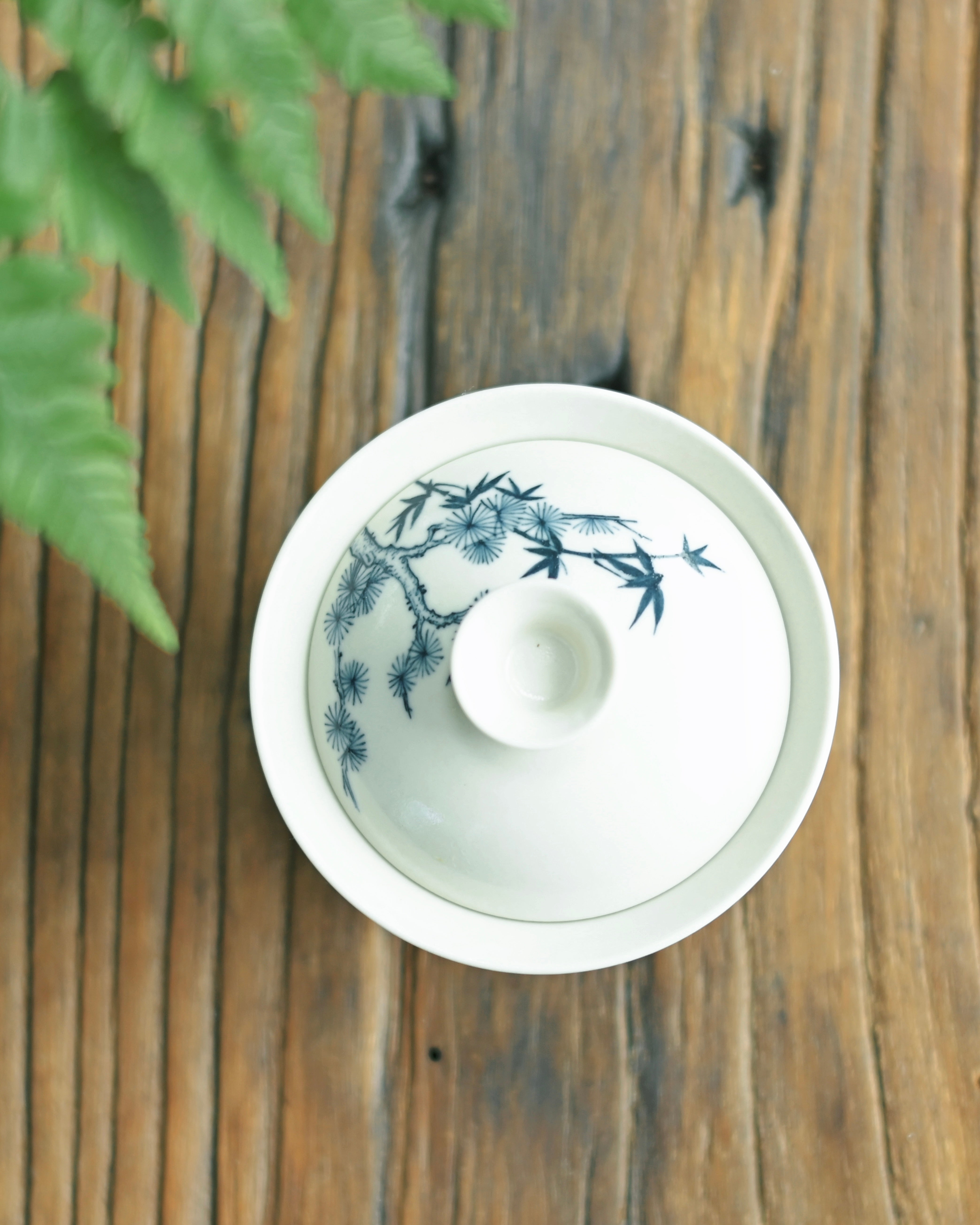 elegant jingdezhen handcrafted gaiwan – Jingdezhen Underglaze Blue-and-White Fully Hand-Painted by Kungfuyang