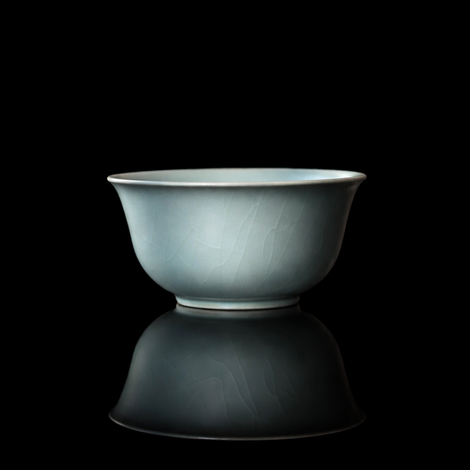 elegante ru ware teetasse – Ru Ware "Sesame Nail" Teacup Ice-Crackle Pattern 80ml by Kungfuyang