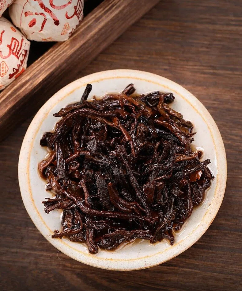 2012 years bingdao ancient tree dragon – 2012 Bingdao Ancient Tree Dragon Pearl Ripe Pu-erh Tea by Kungfuyang