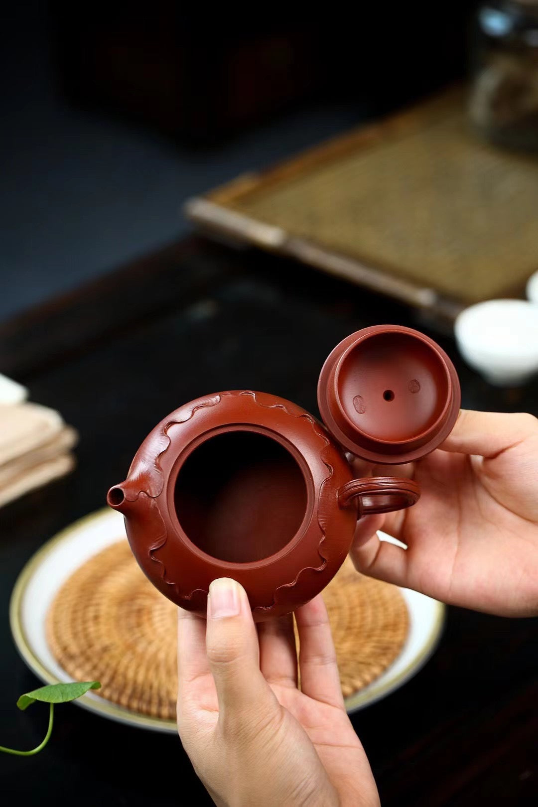 fully handmade yixing purple clay teapot – Yang Junbao Hand-Signed Yixing Purple Clay Flat Xishi by Kungfuyang