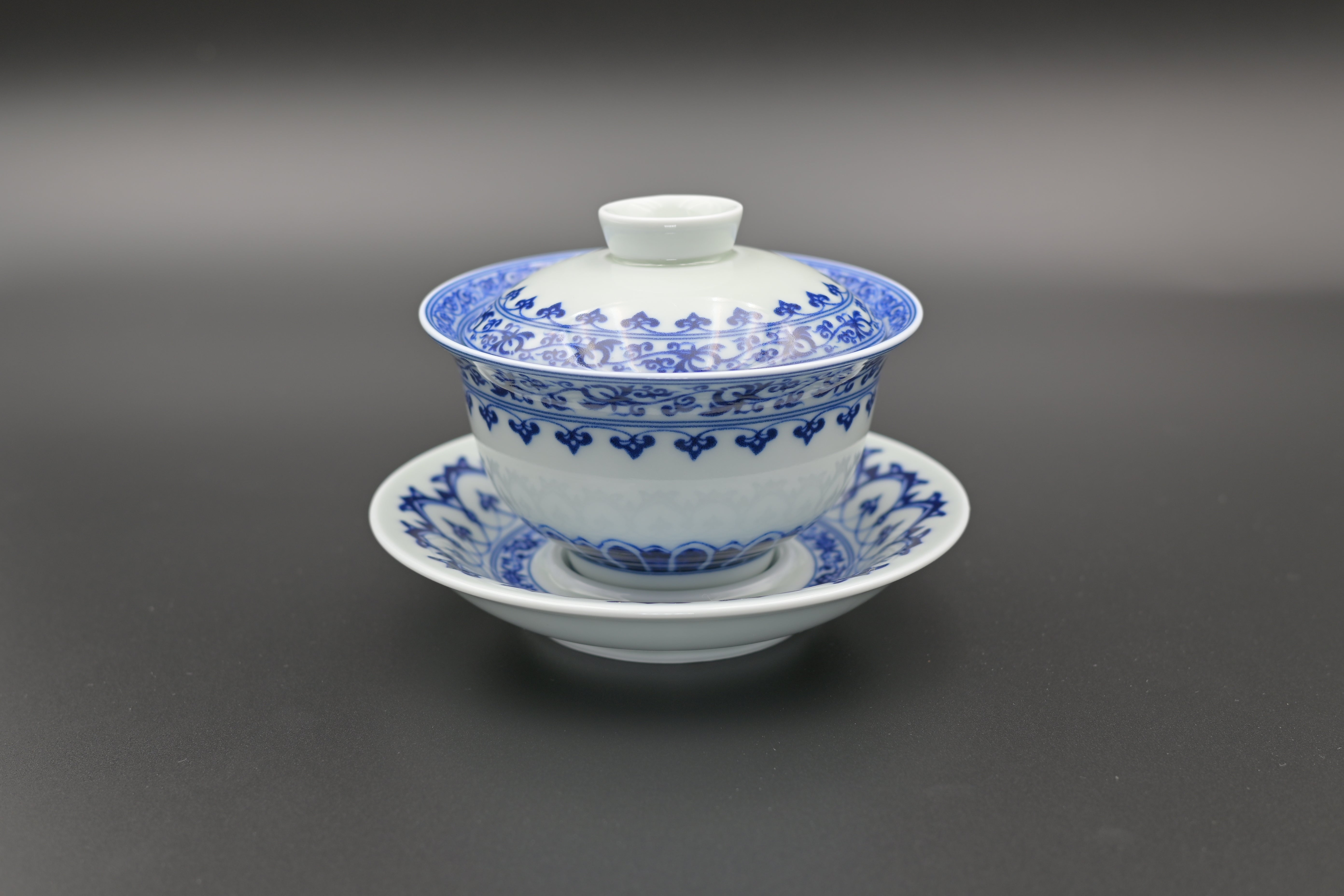 gaiwan set for tea ceremony – Hand-Painted Jingdezhen Blue and White Ceramic Tea Bowl by Kungfuyang