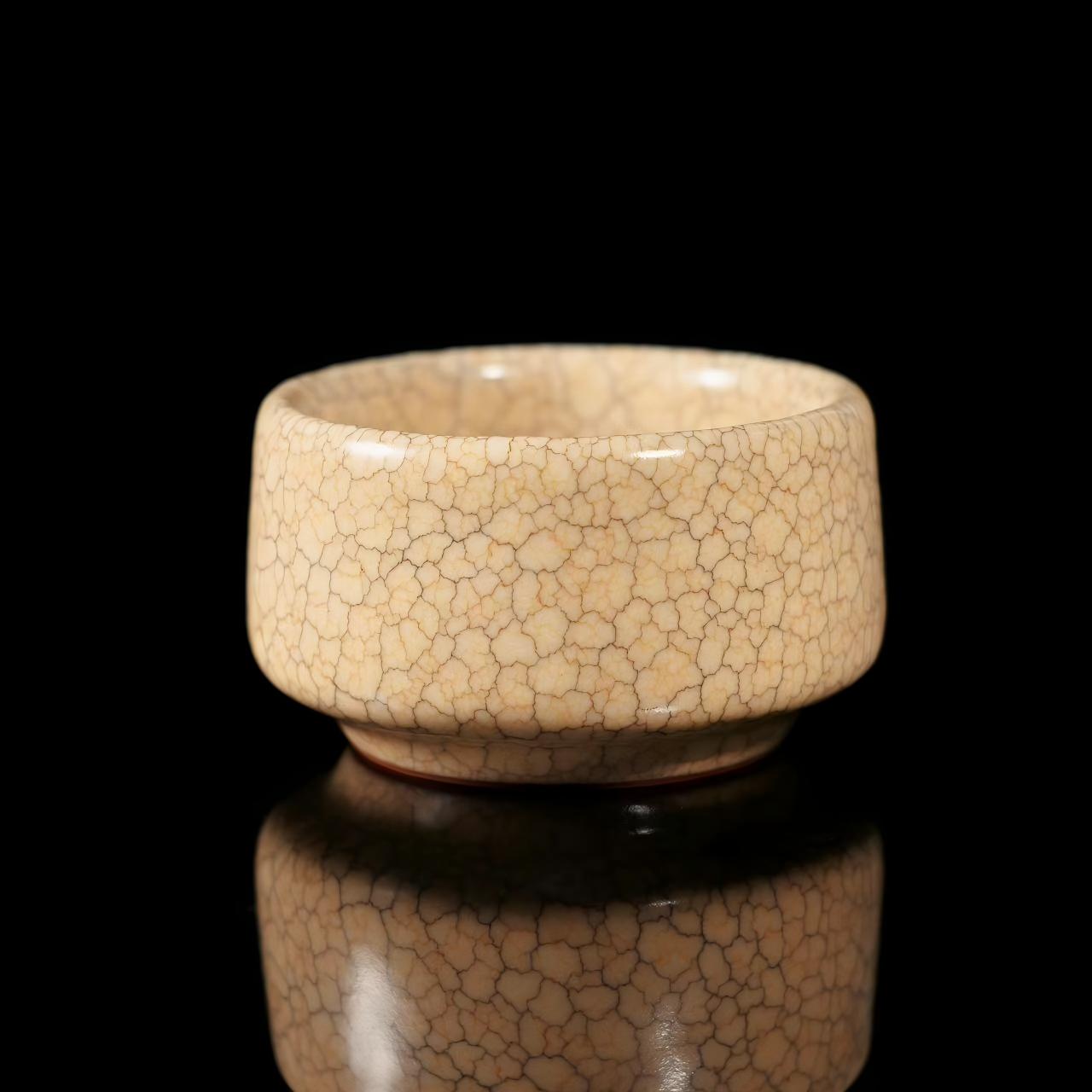 ge kiln gold wire iron crack teacup – Longquan Celadon – "Legendary Ge Kiln" Master Teacup by Kungfuyang