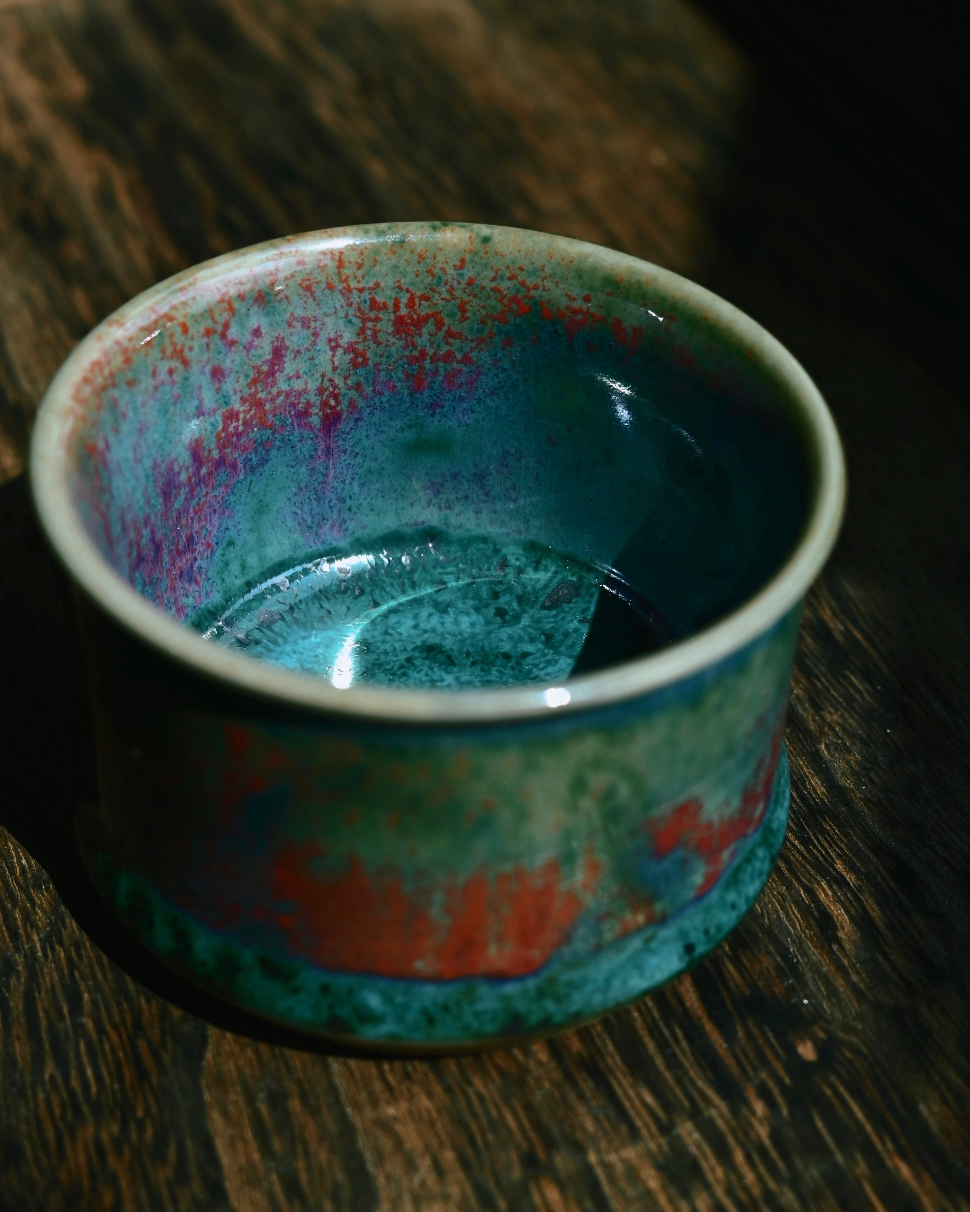 glaze transformation porcelain teacup – Jun Kiln "Bamboo Rhythm" Teacup by Kungfuyang