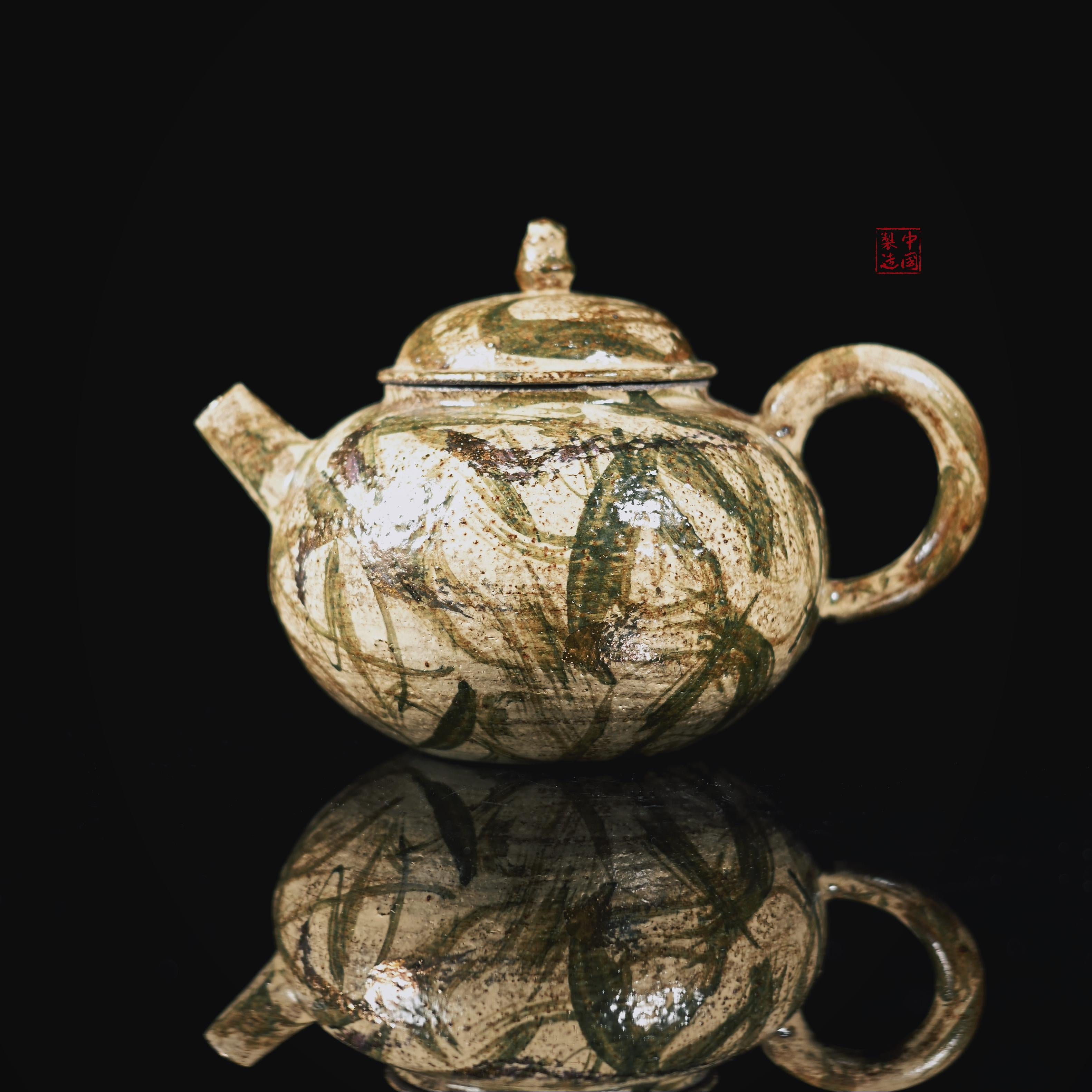 gongfu teaware from jingdezhen – Old Clay Sketch-Style Hand-Painted Tea Set by Kungfuyang