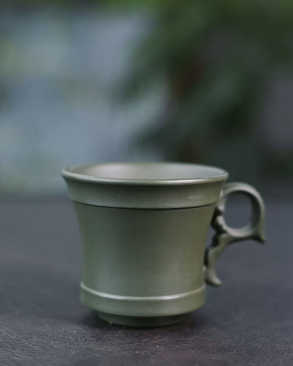 green clay maturation process – Yixing Zisha Green Clay Handmade Side-Handle Teacup by Kungfuyang