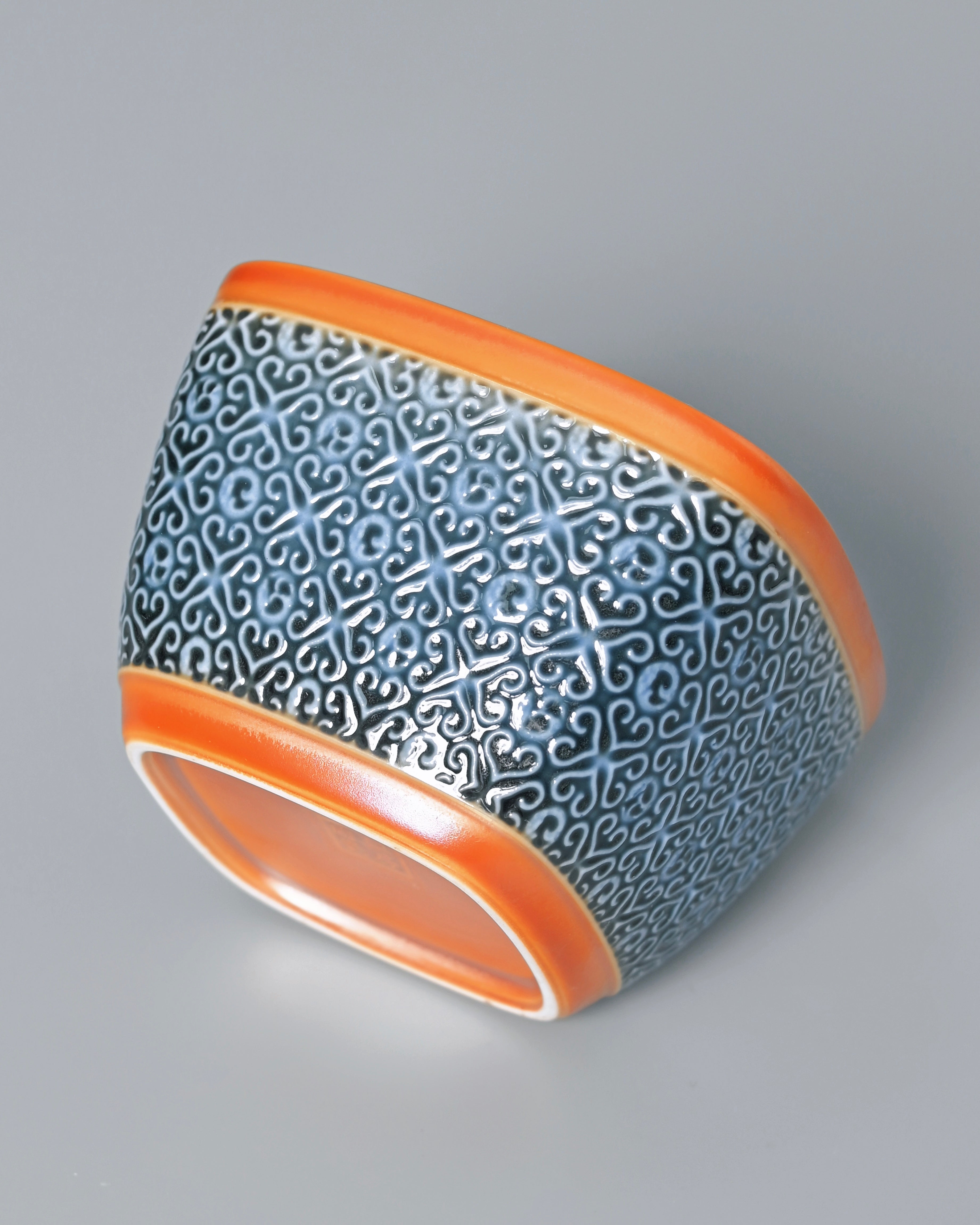 hand carved ruyi blue glaze – Unique Piece Handcrafted Wood-Fired Ruyi Teacup 150ml by Kungfuyang