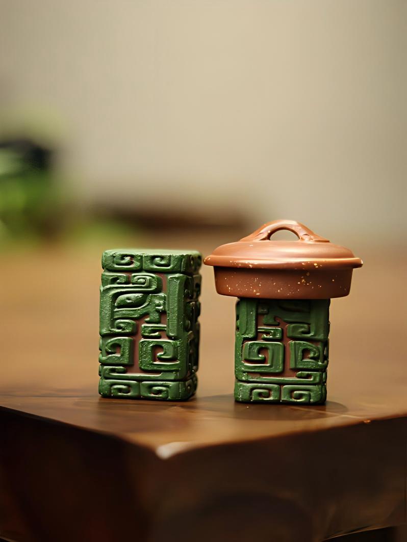 hand carved yixing clay lid holder – Yixing Zisha Zhuni Clay Teapot / Gaiwan Lid Holder by Kungfuyang