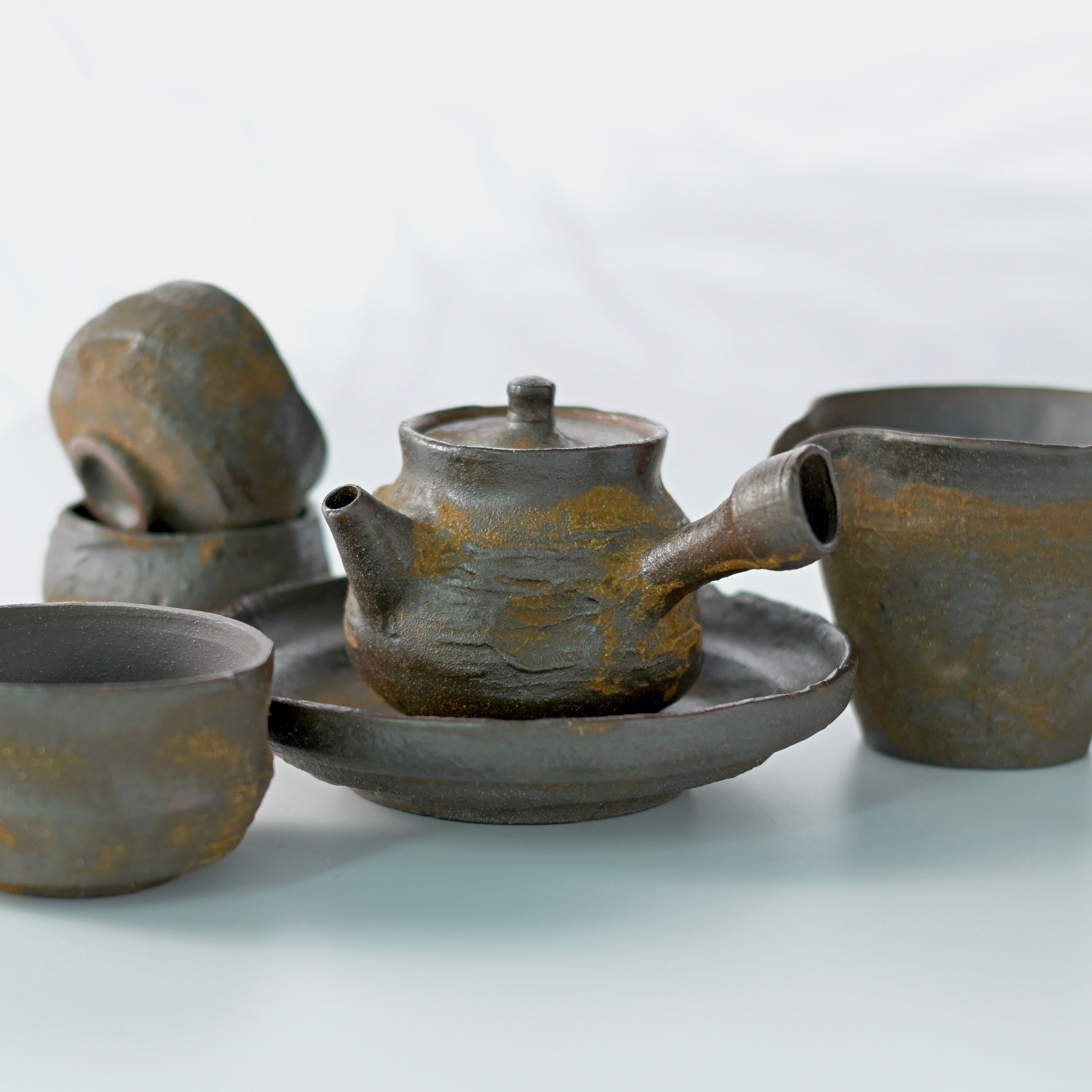 hand crafted wabi sabi cup – Wabi-Sabi Handcrafted Wood-Fired Coarse Clay Host Teacup by Kungfuyang