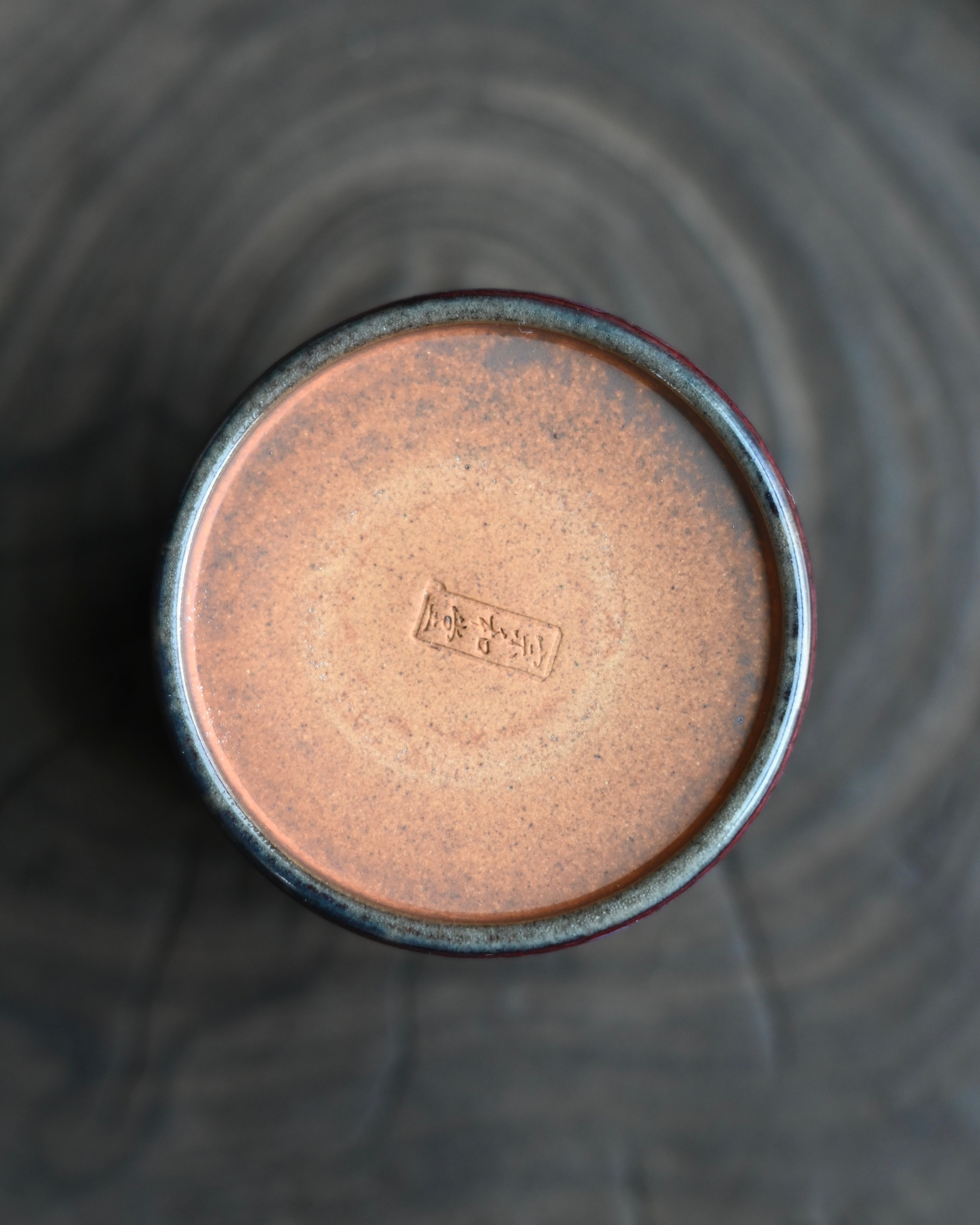handcrafted chinese jun kiln teacup – Jun Ware Purple Glaze Thumb-Ring Cup 50ml by Kungfuyang