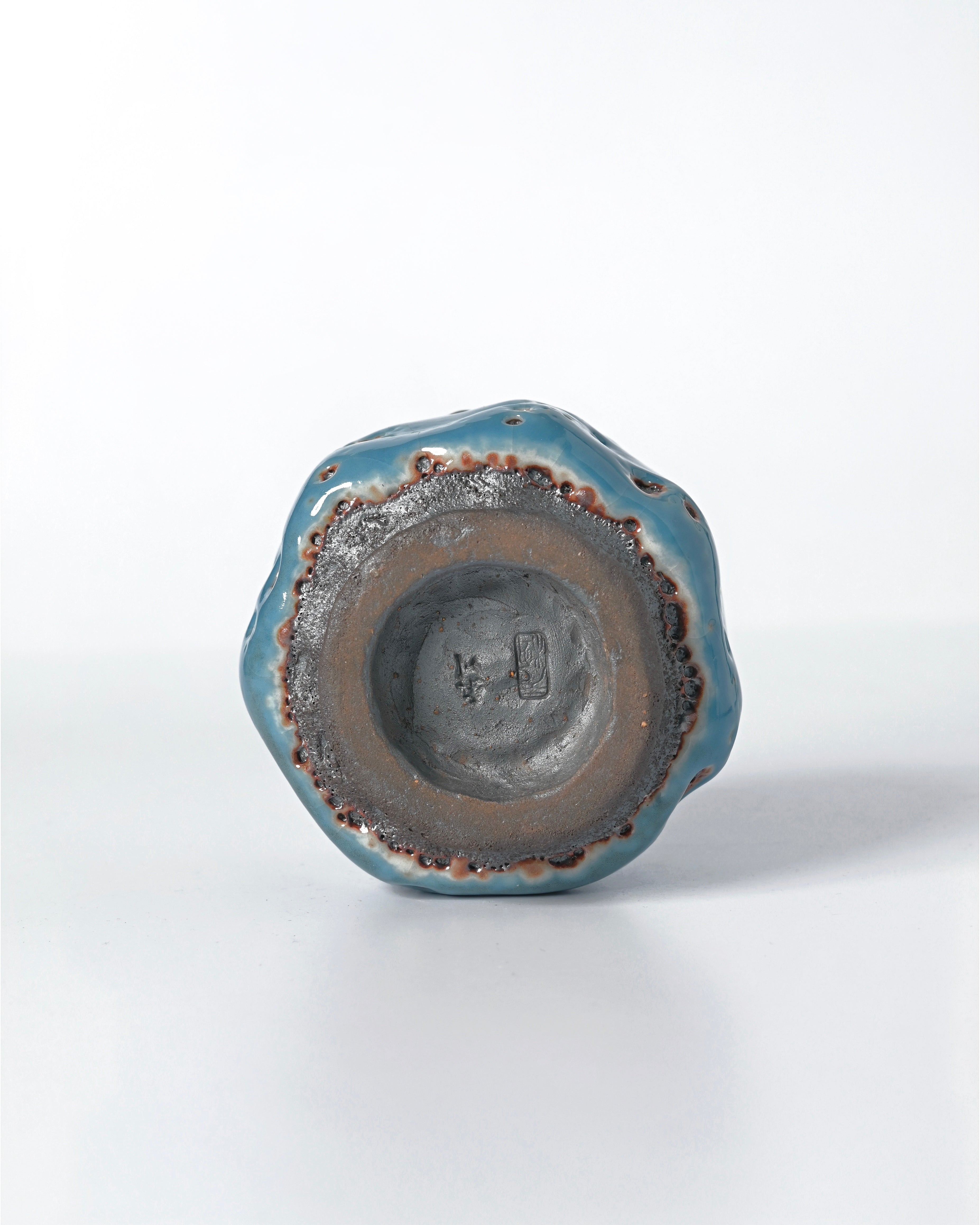 insect bore pinhole texture teacup – Unique Piece Wabi-Sabi Shino Ware Kiln-Transformation Teacup by Kungfuyang