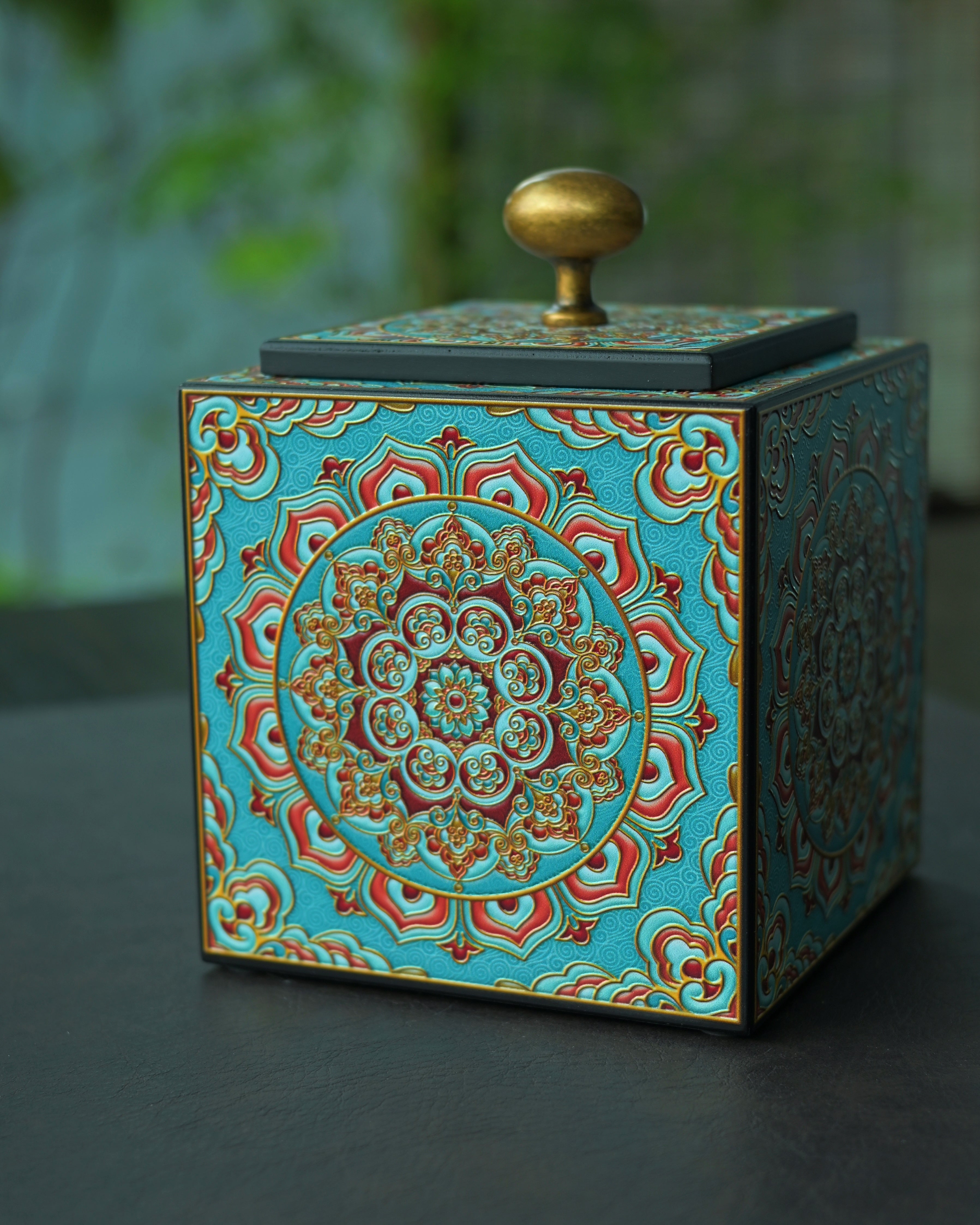 ionized bamboo tea caddy – Large Capacity Dunhuang Revival Tea Caddy – Ionizing Artisan by Kungfuyang