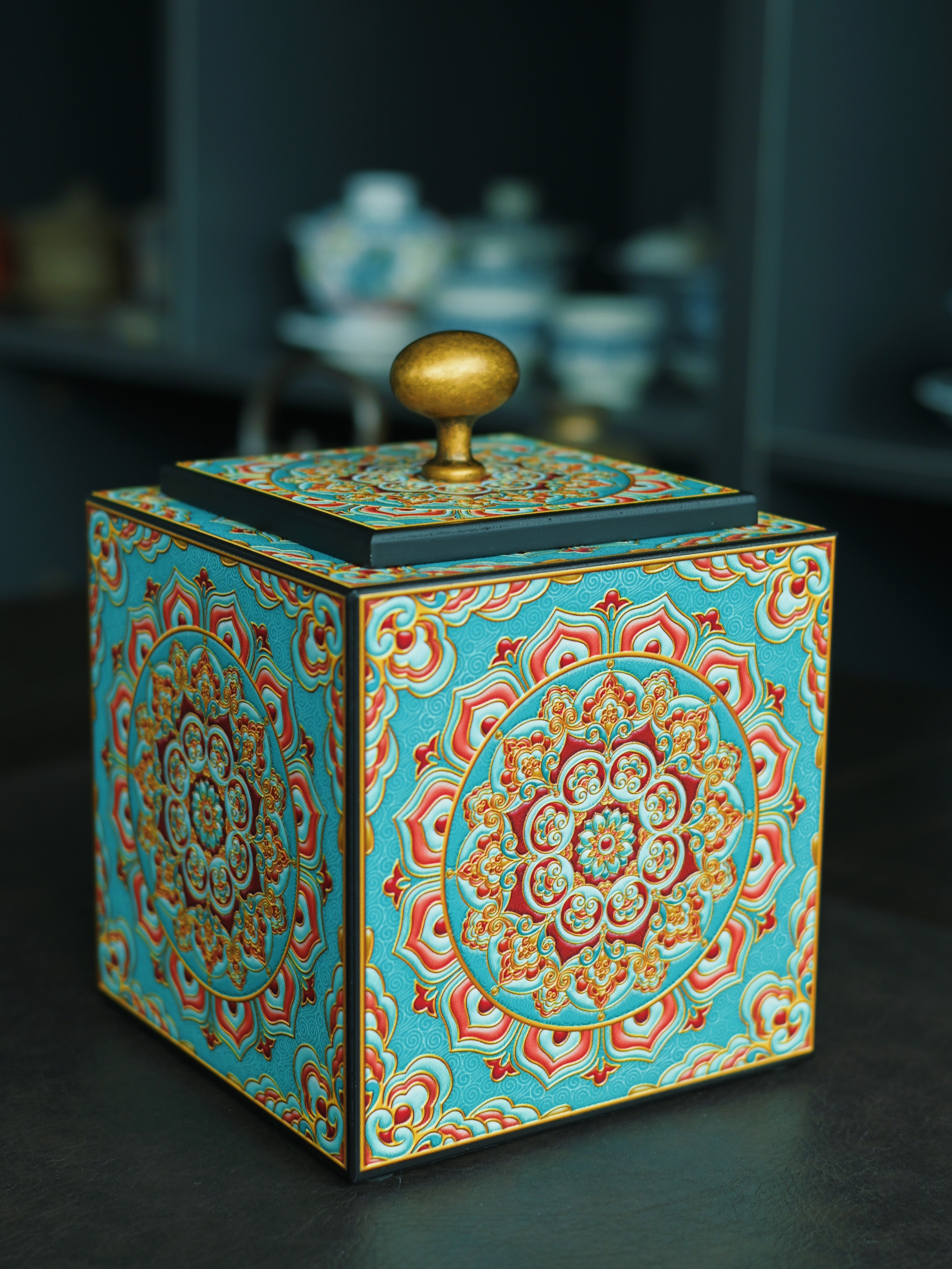 ionized bamboo tea can – Large Capacity Dunhuang Revival Tea Caddy – Ionizing Artisan by Kungfuyang