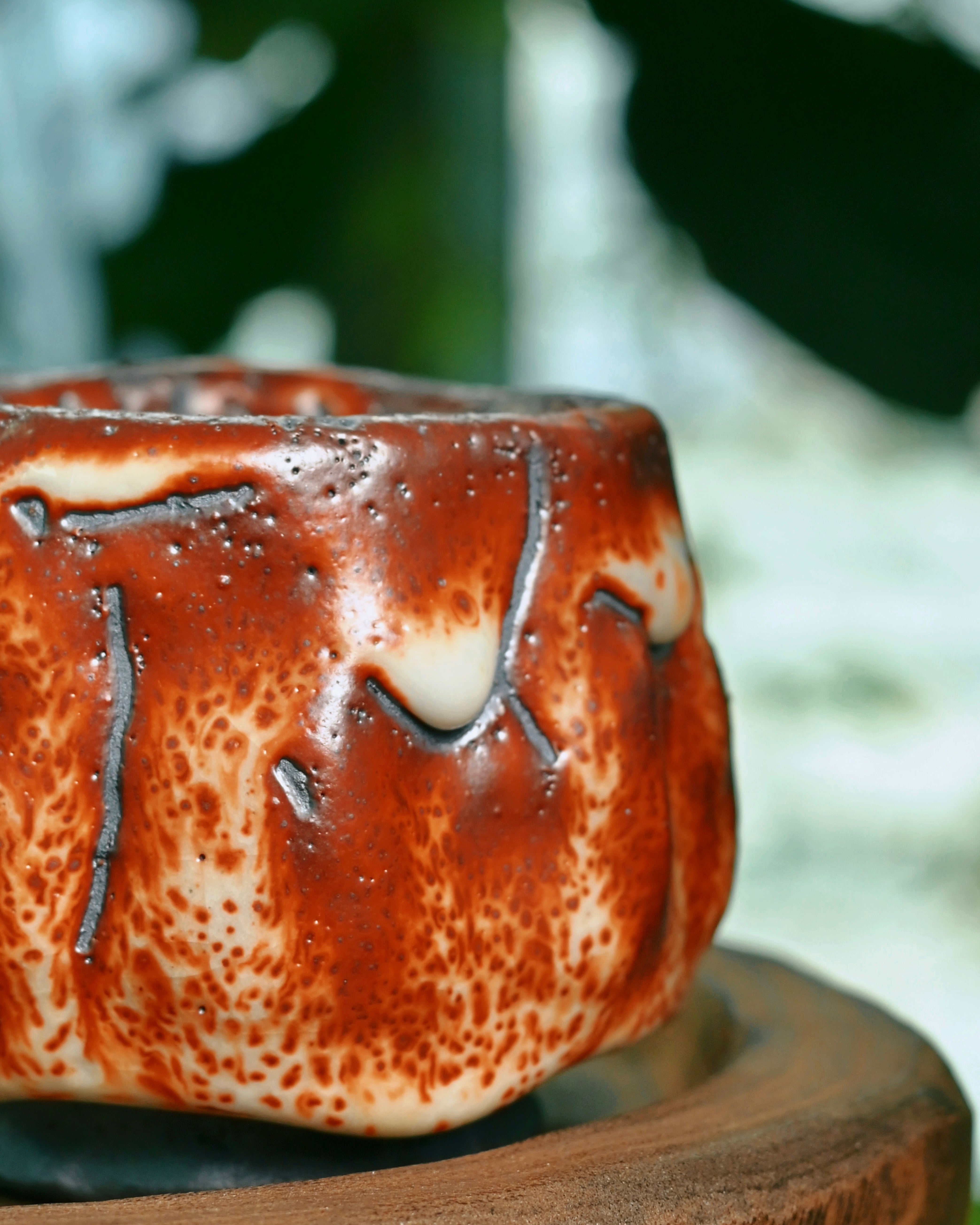 japanese shino ware ceramic bowl – Unique Piece Wabi-Sabi Shino Ware Kiln-Transformation Teacup by Kungfuyang