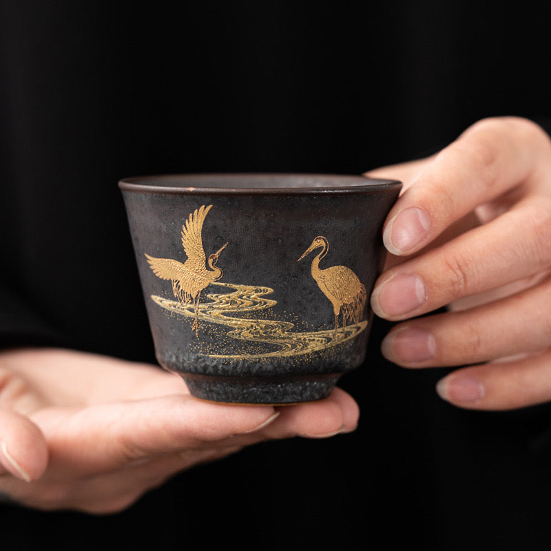 japanese wabisabi design teacup – Jingdezhen Handcrafted Vintage Ceramic Teacup with by Kungfuyang