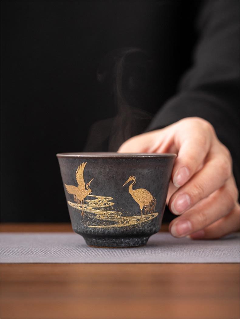 japanese zen style teacup – Jingdezhen Handcrafted Vintage Ceramic Teacup with by Kungfuyang