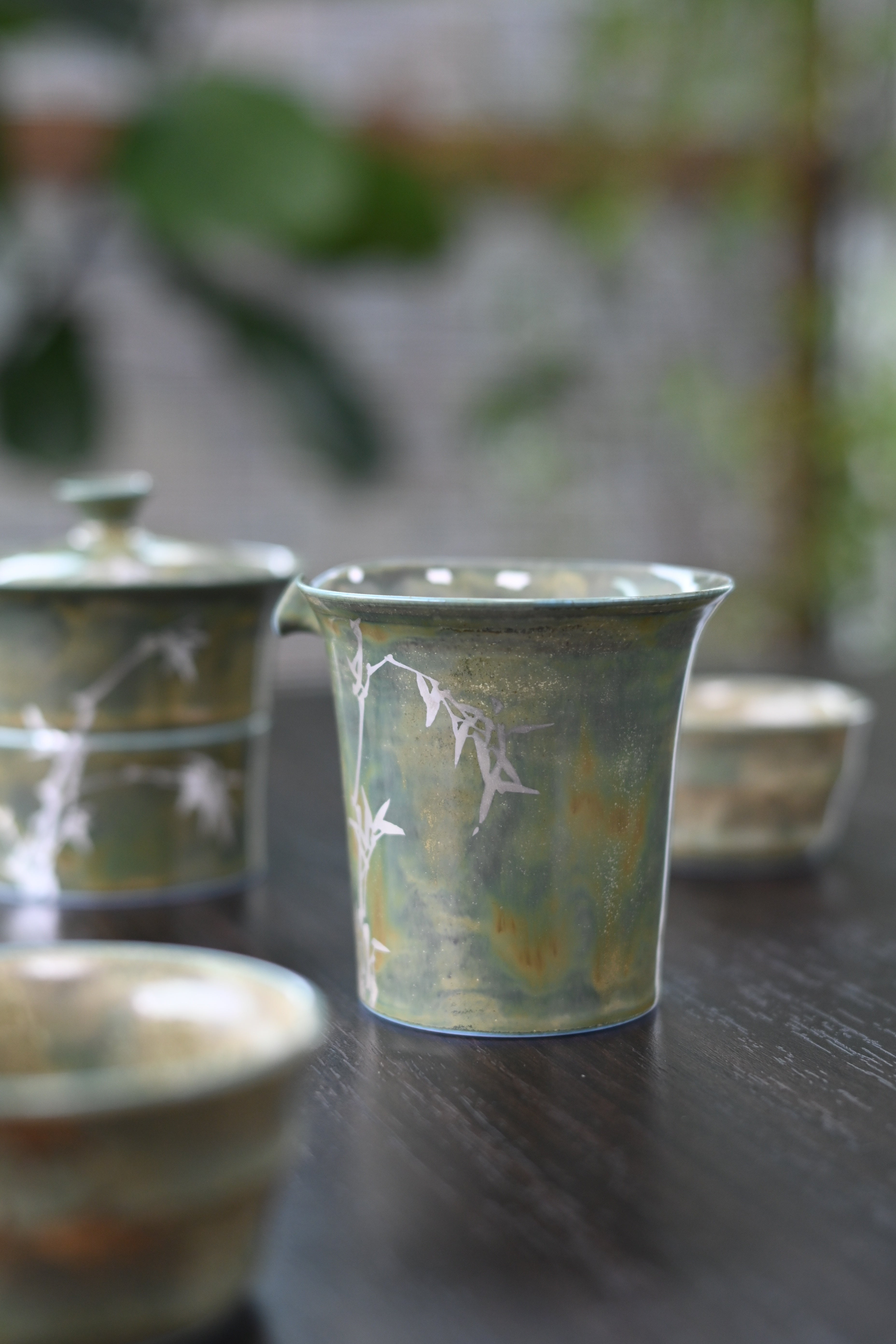 jingdezhen artisan ceramic tea set – "Bamboo Rhythm" Ceramic Tea Set – A Poetic Fusion of Art & by Kungfuyang