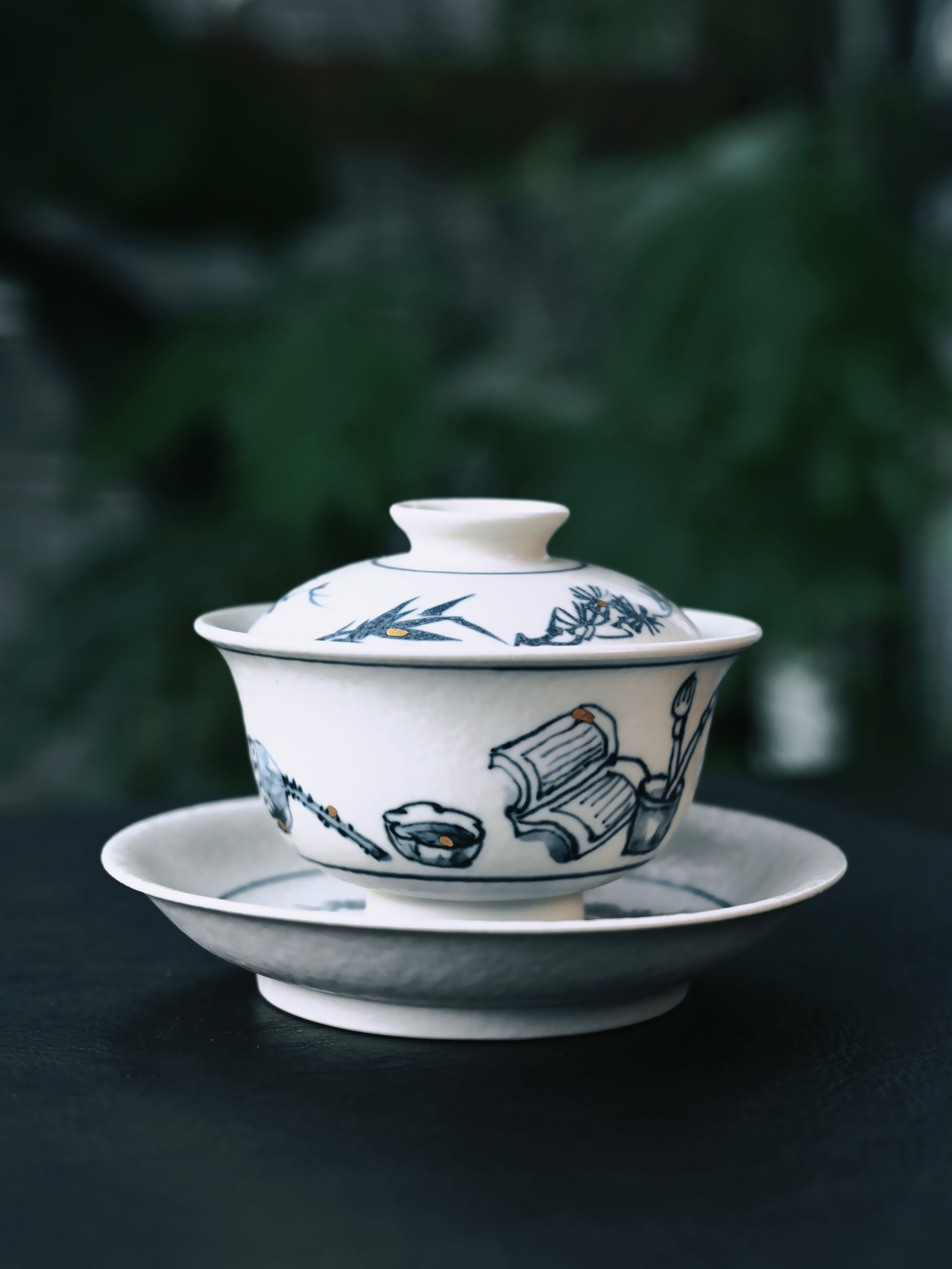 jingdezhen hand painted blue and white – Jingdezhen Handcrafted Blue-and-White 'Scholar's Treasure' by Kungfuyang, view 4-2
