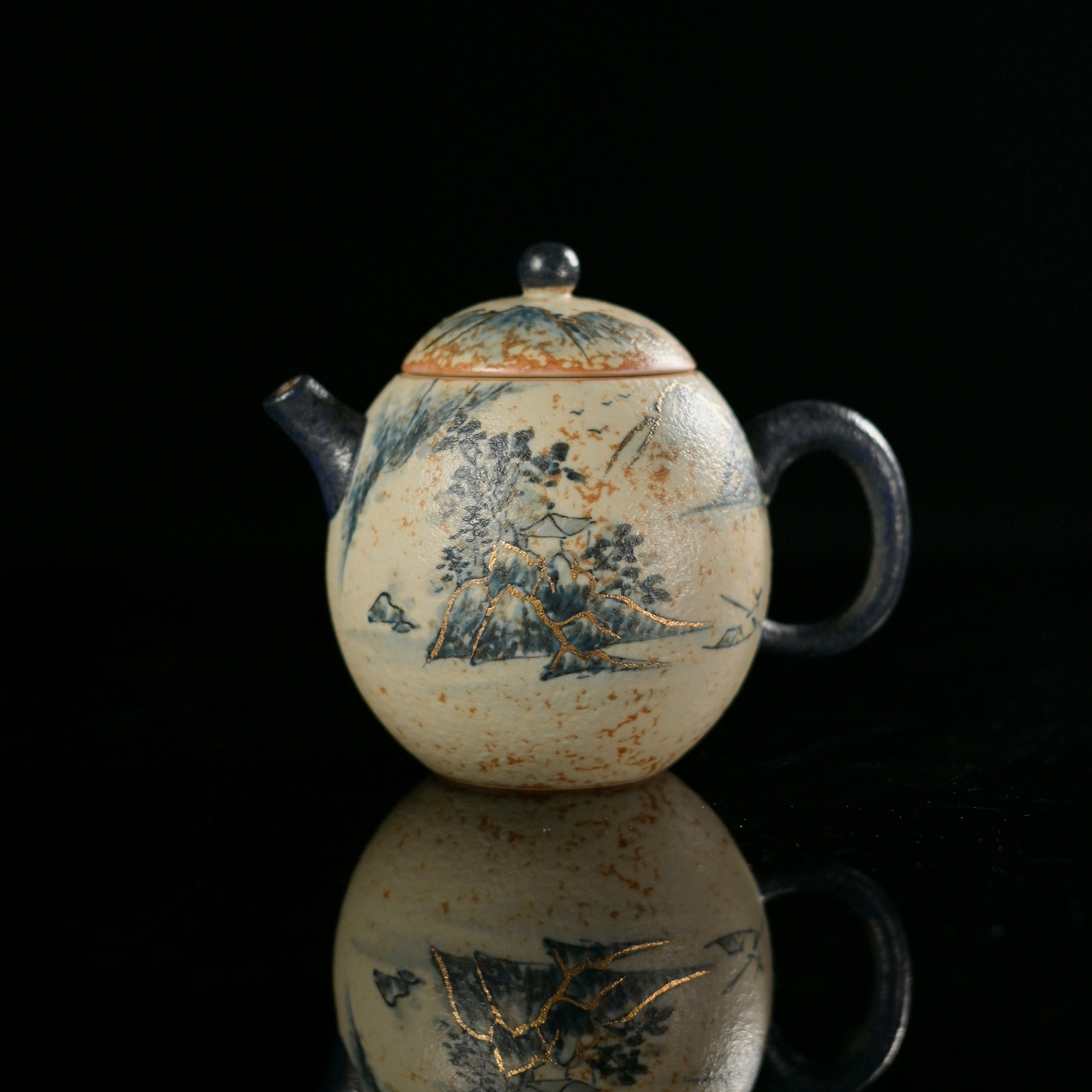 jingdezhen hand painted chinese ceramic – Blue and White Porcelain Hand-Painted Landscape Dragon by Kungfuyang