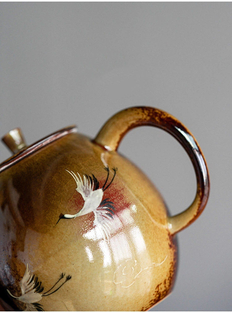 jingdezhen hand painted crane porcelain – Jingdezhen Wood-Fired Hand-Painted Crane Underglaze Dragon-Egg by Kungfuyang