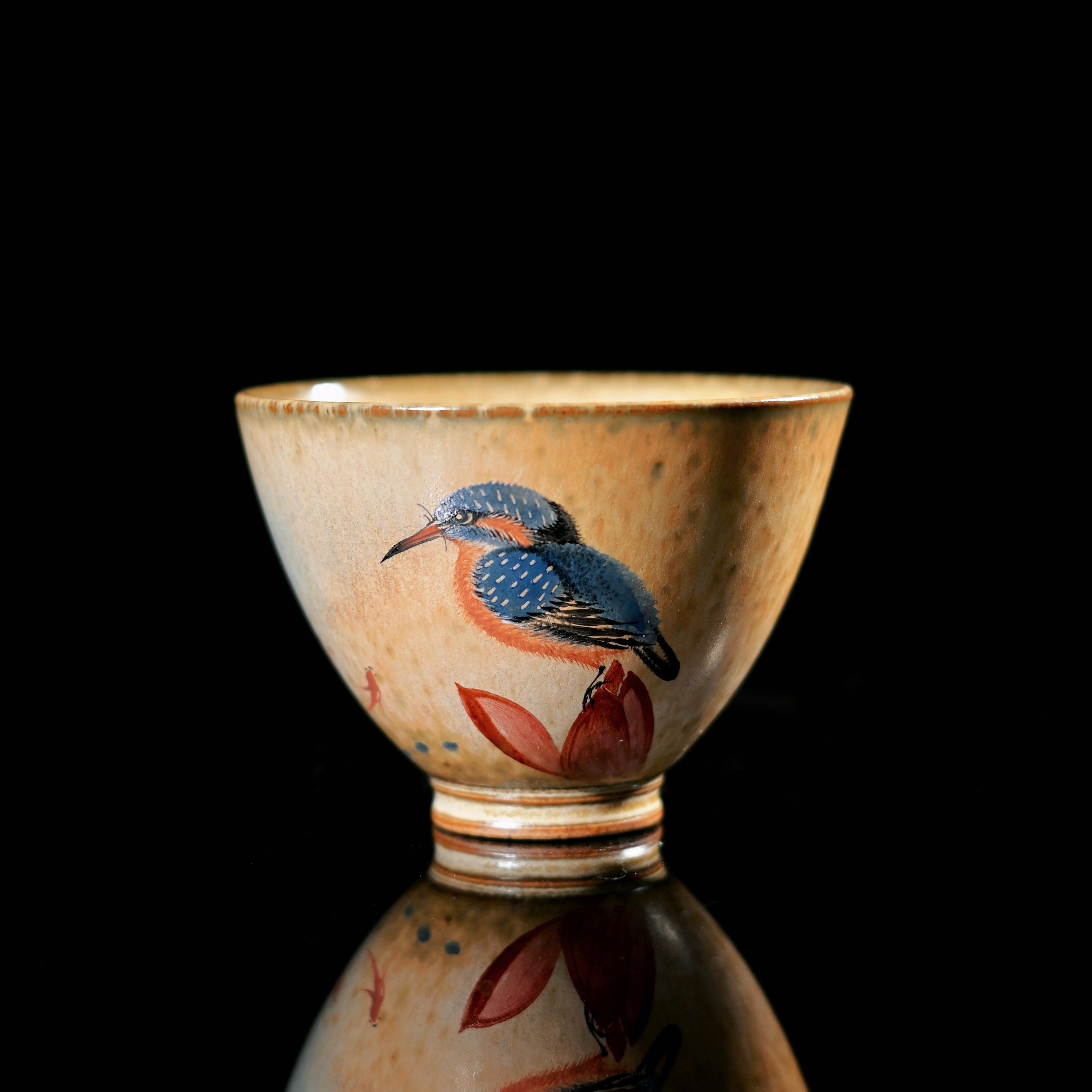 jingdezhen hand painted cup – Jingdezhen Hand-Painted Chinese Bird-and-Flower Douli Cup by Kungfuyang