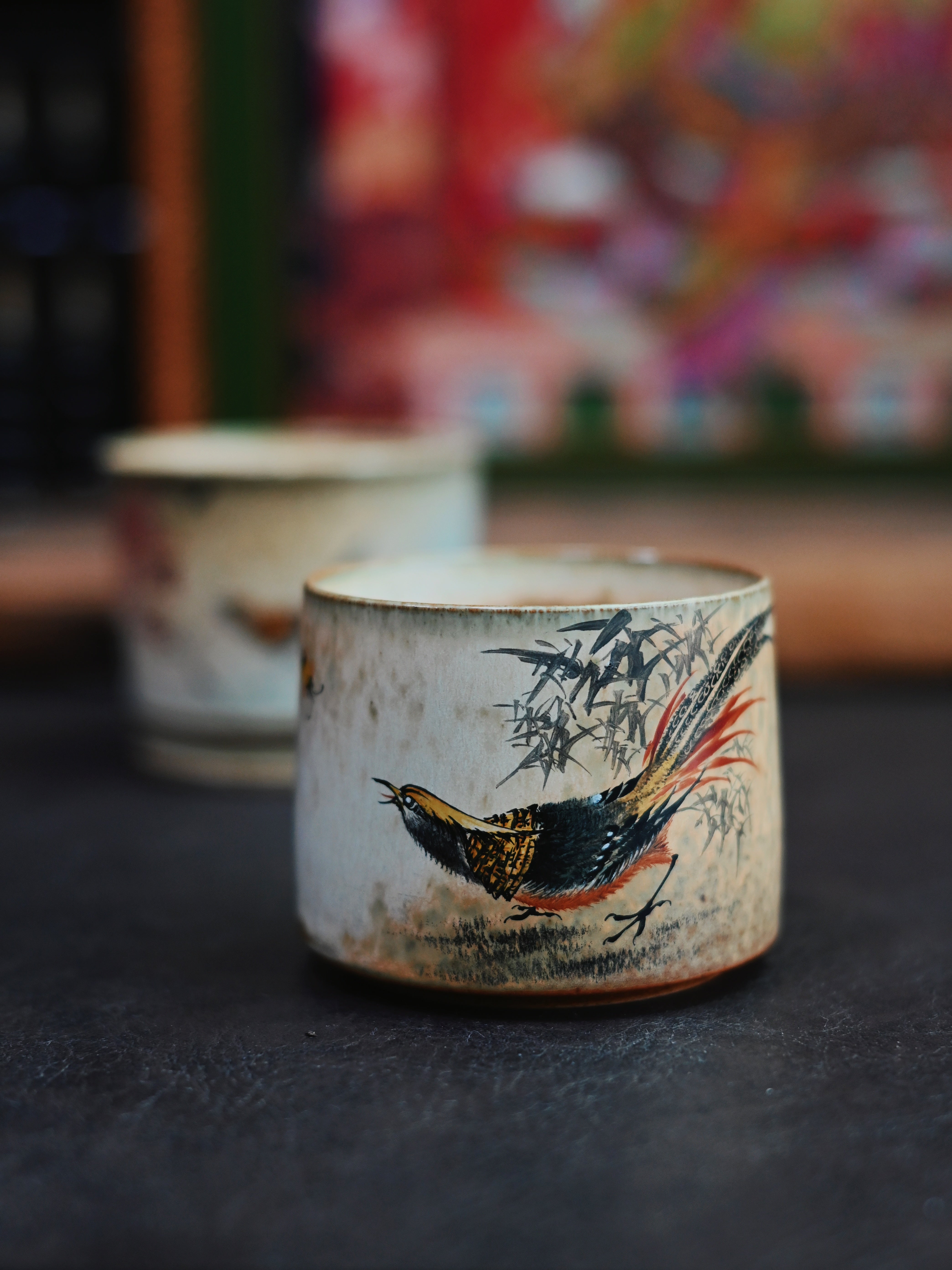 jingdezhen handcrafted and hand painted – Jingdezhen Hand-Painted Chinese Bird-and-Bee Master Cup by Kungfuyang