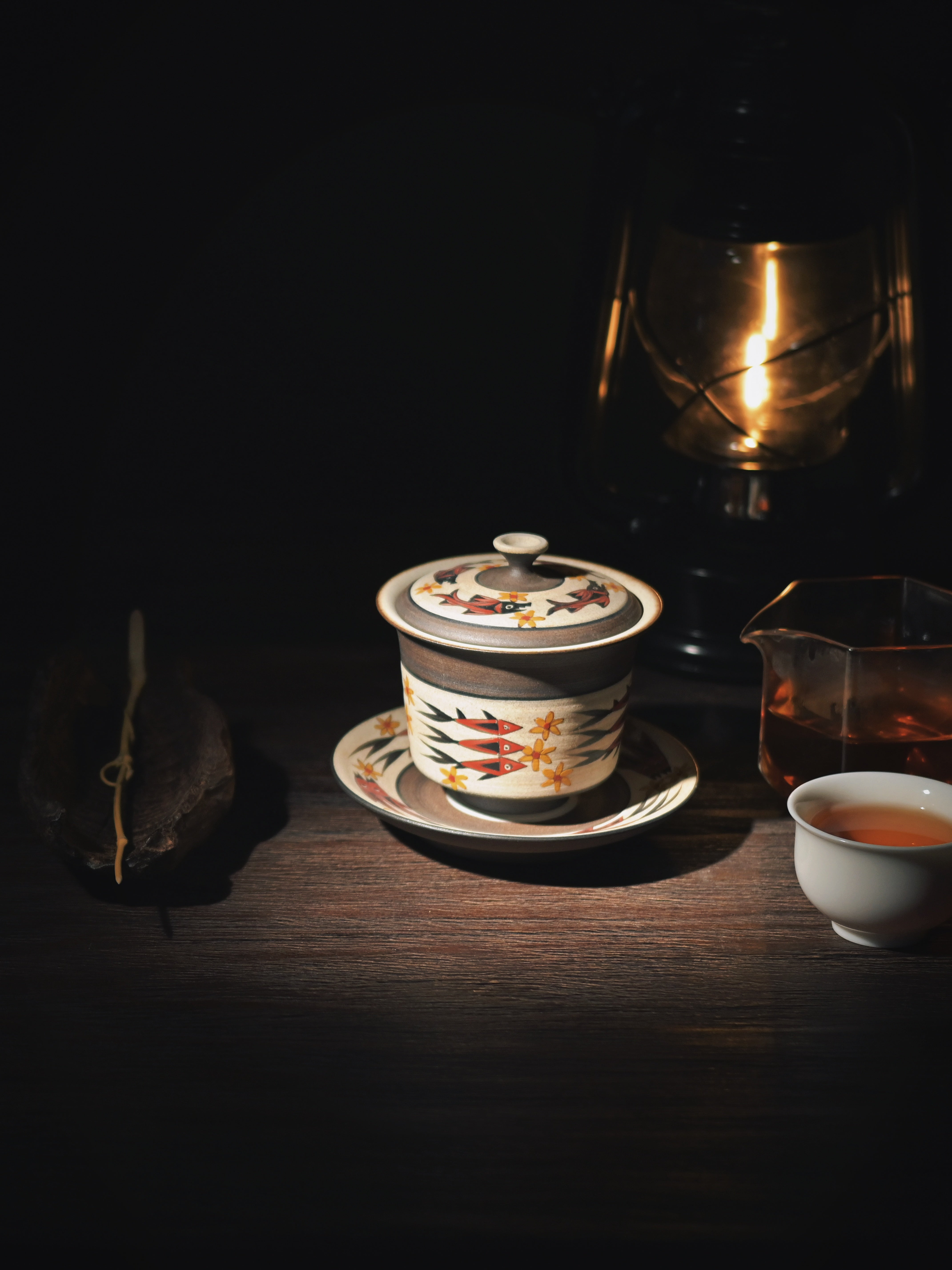 jingdezhen handcrafted the stone age – Stone Age Fish Totem Gaiwan – Primitive Elegance Reborn by Kungfuyang, view 3-2