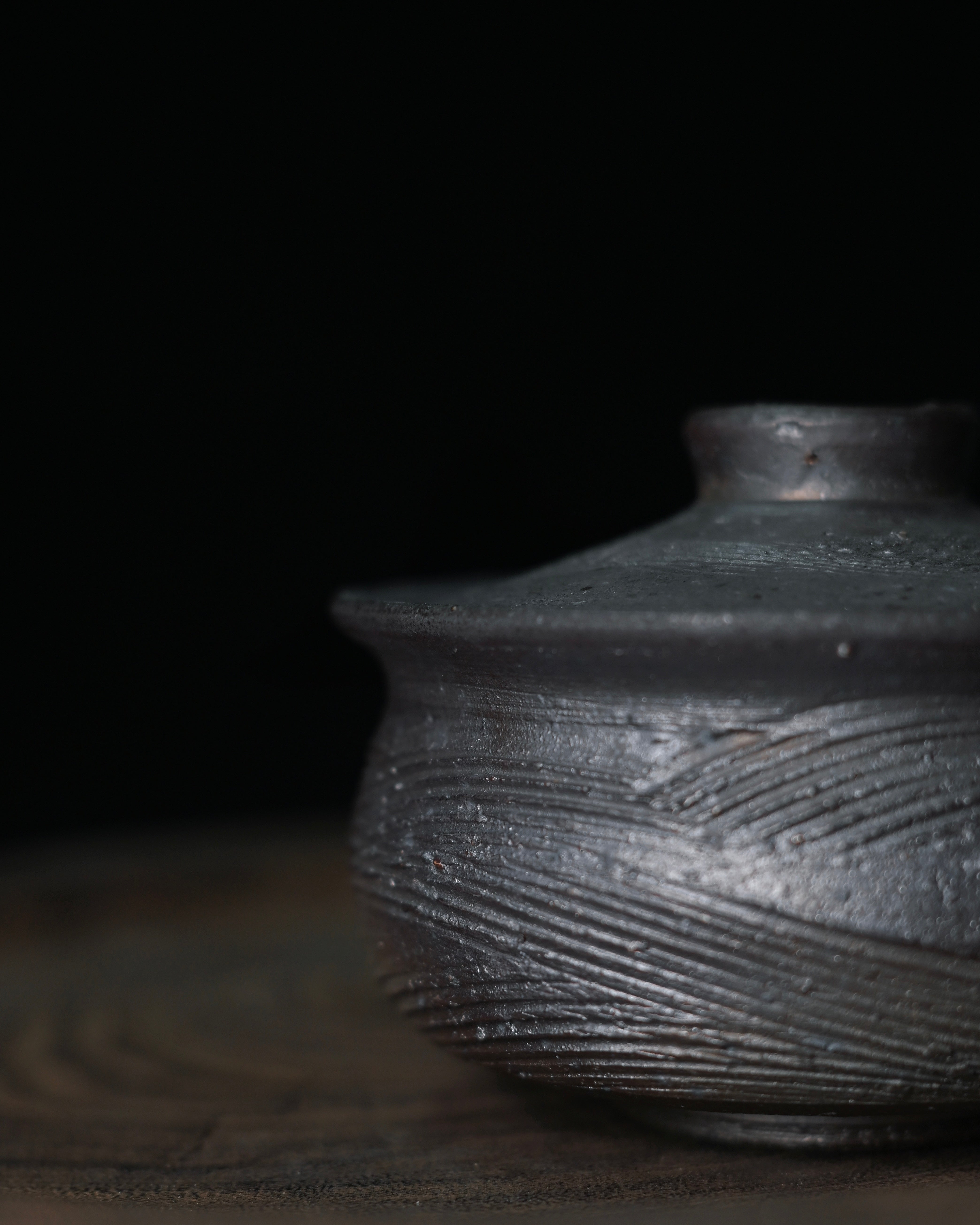 jingdezhen handcrafted wood fired vessel – Unique Piece Wood-Fired Hand-Carved Coarse Clay Gaiwan 120ml by Kungfuyang