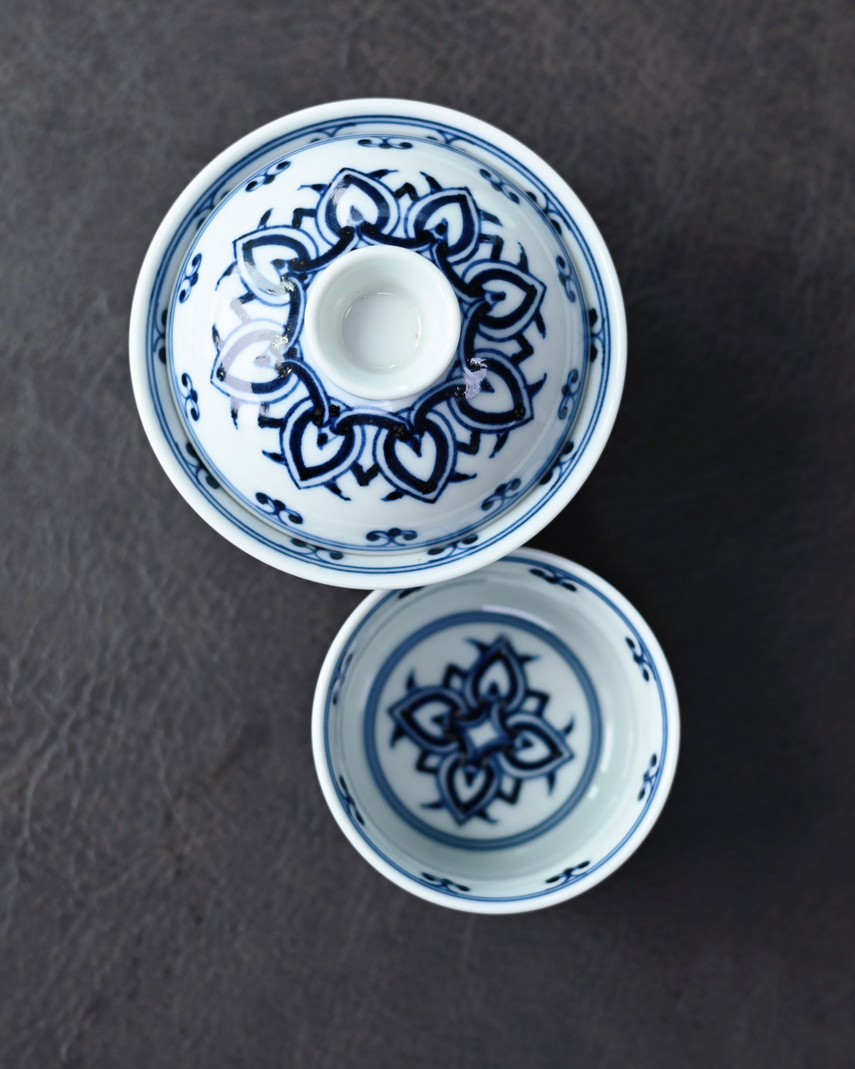 jingdezhen handmade blue and white – Jingdezhen Handmade Blue and White Baoxiang Gaiwan Set by Kungfuyang, view 6-2