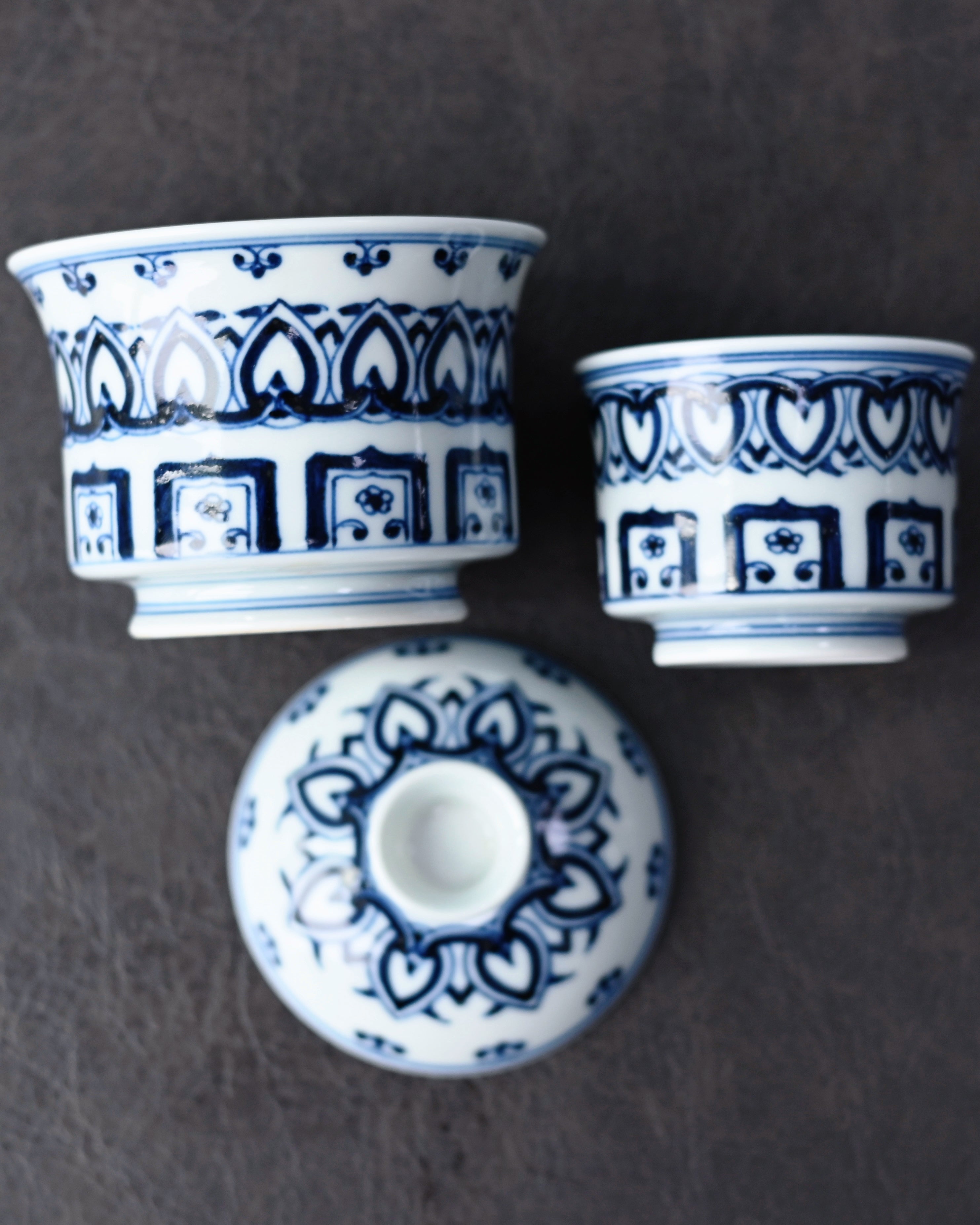 jingdezhen handmade blue and white – Jingdezhen Handmade Blue and White Baoxiang Gaiwan Set by Kungfuyang, view 5-2