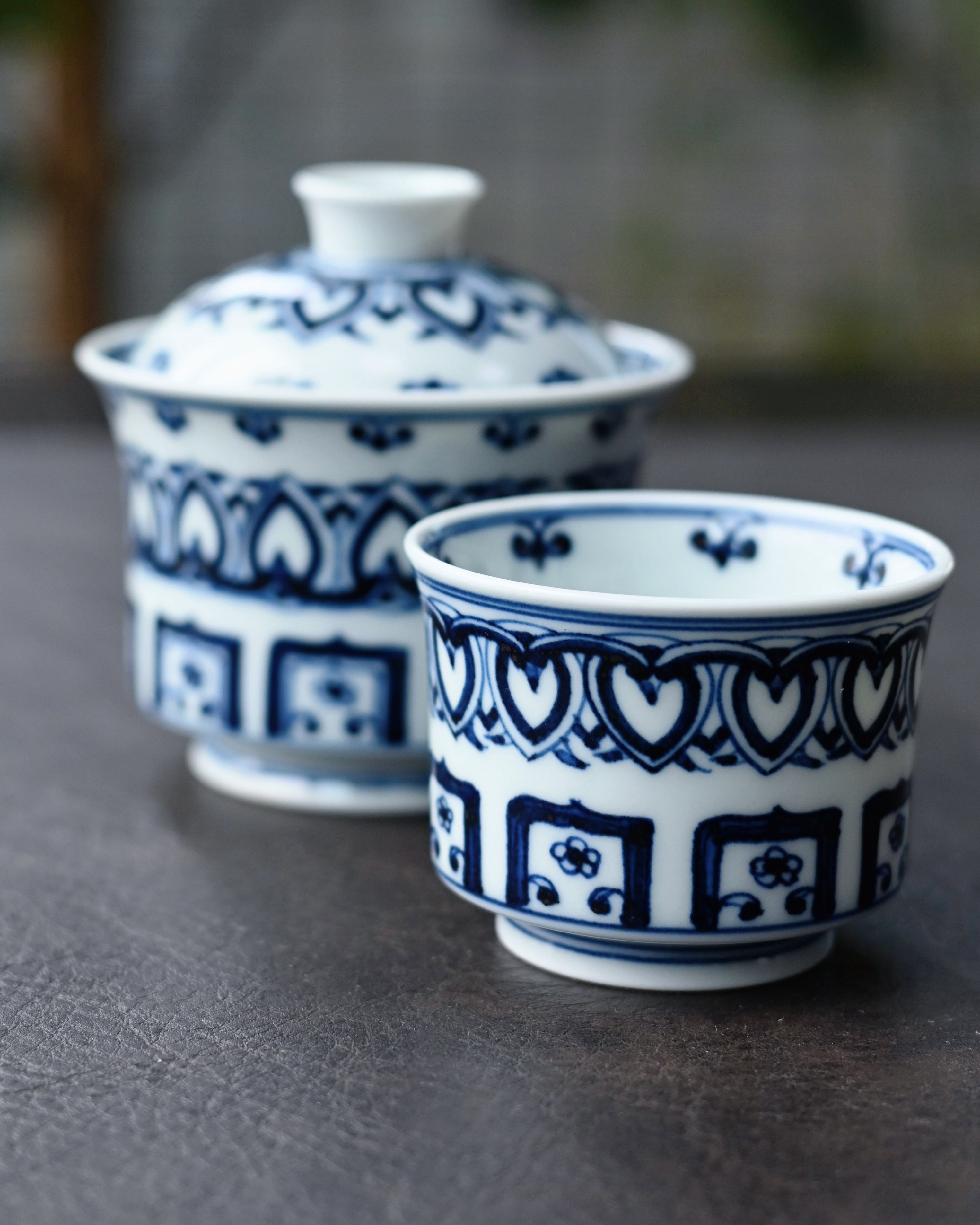 jingdezhen handmade blue and white – Jingdezhen Handmade Blue and White Baoxiang Gaiwan Set by Kungfuyang, view 8-2