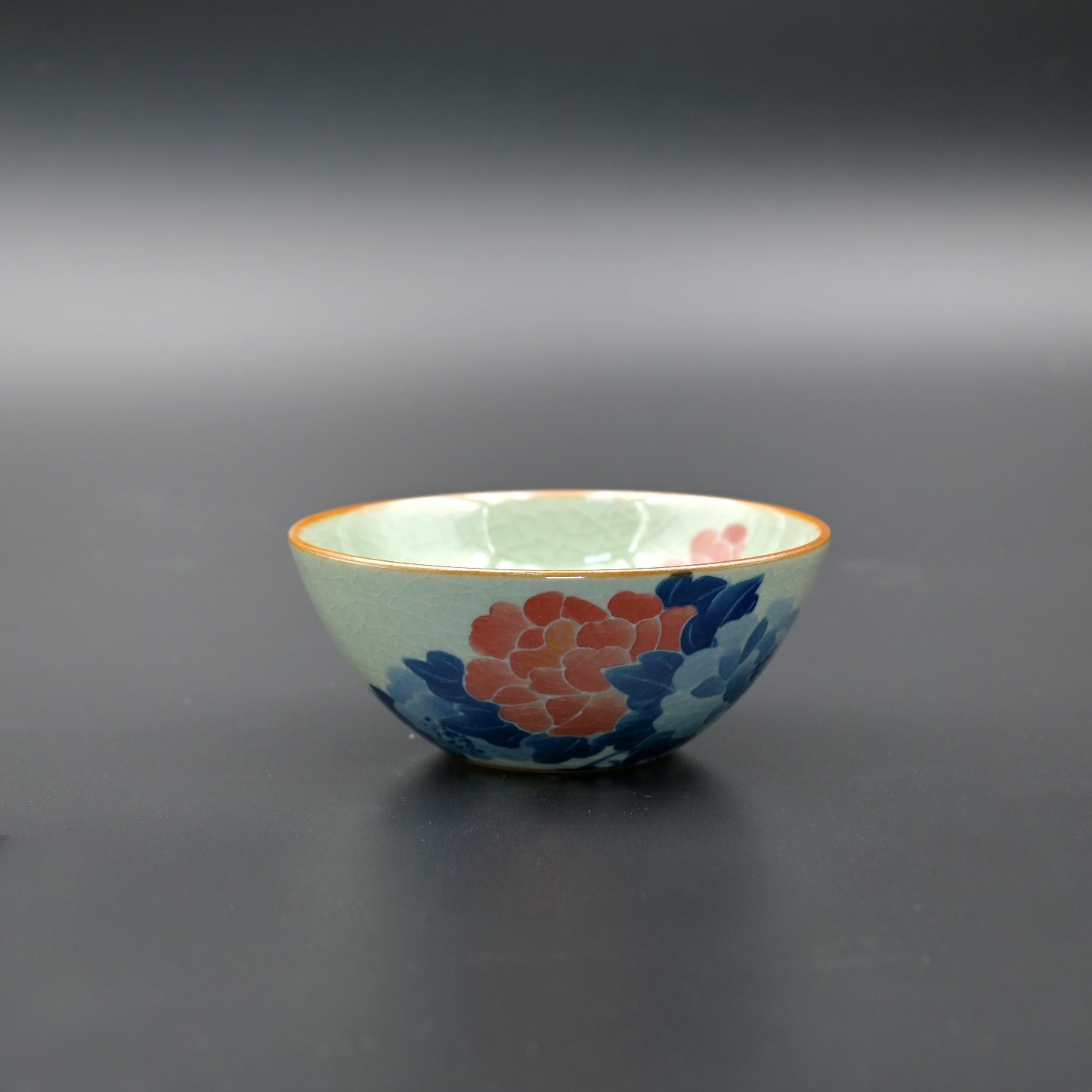 jingdezhen teacup – Jingdezhen Wood-Fired Kiln Old Clay Hand-Painted Peony Blue by Kungfuyang