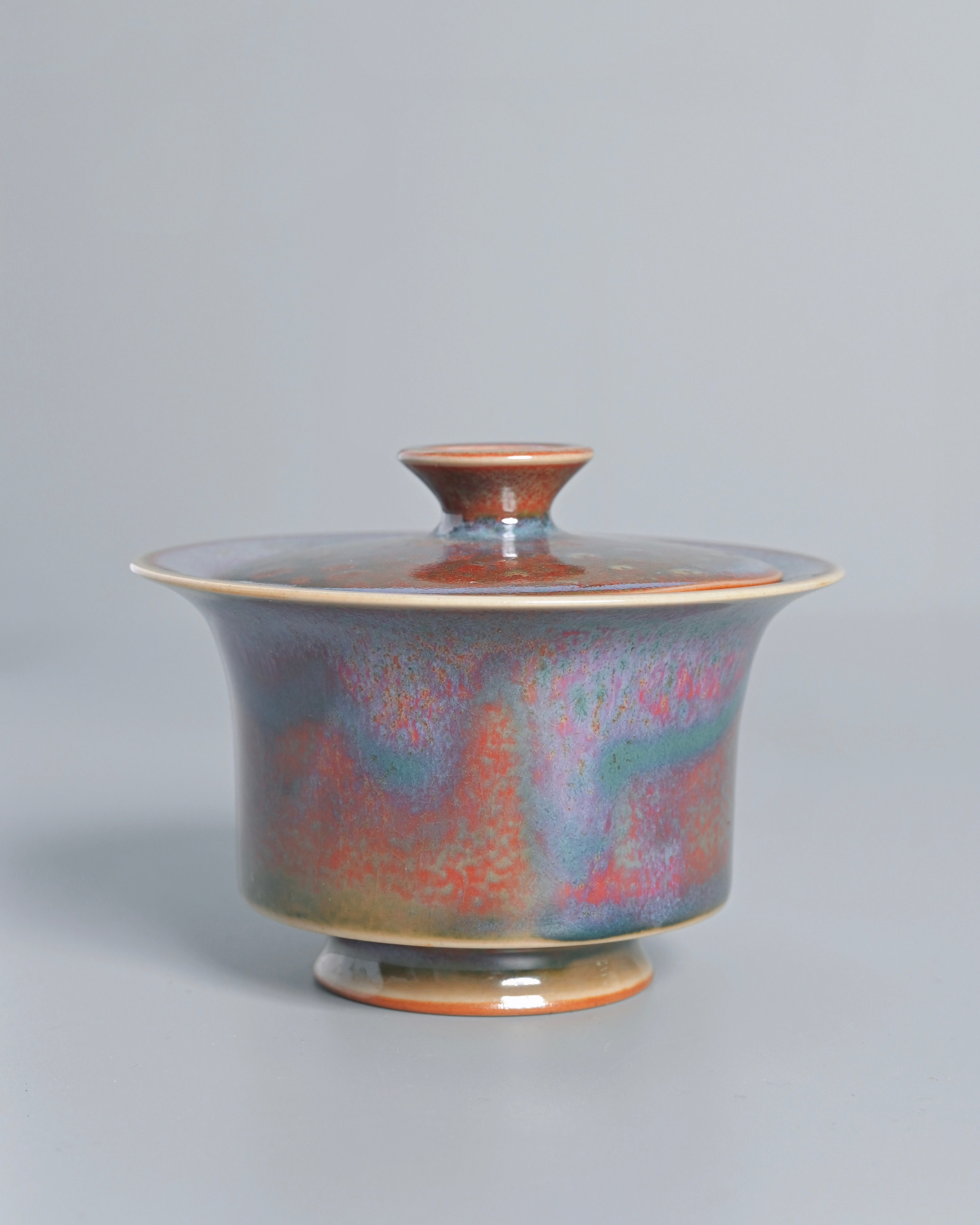 jun kiln glaze transformation gaiwan – Jun Ware Horse-Shoe Shape Gaiwan 120ml by Kungfuyang
