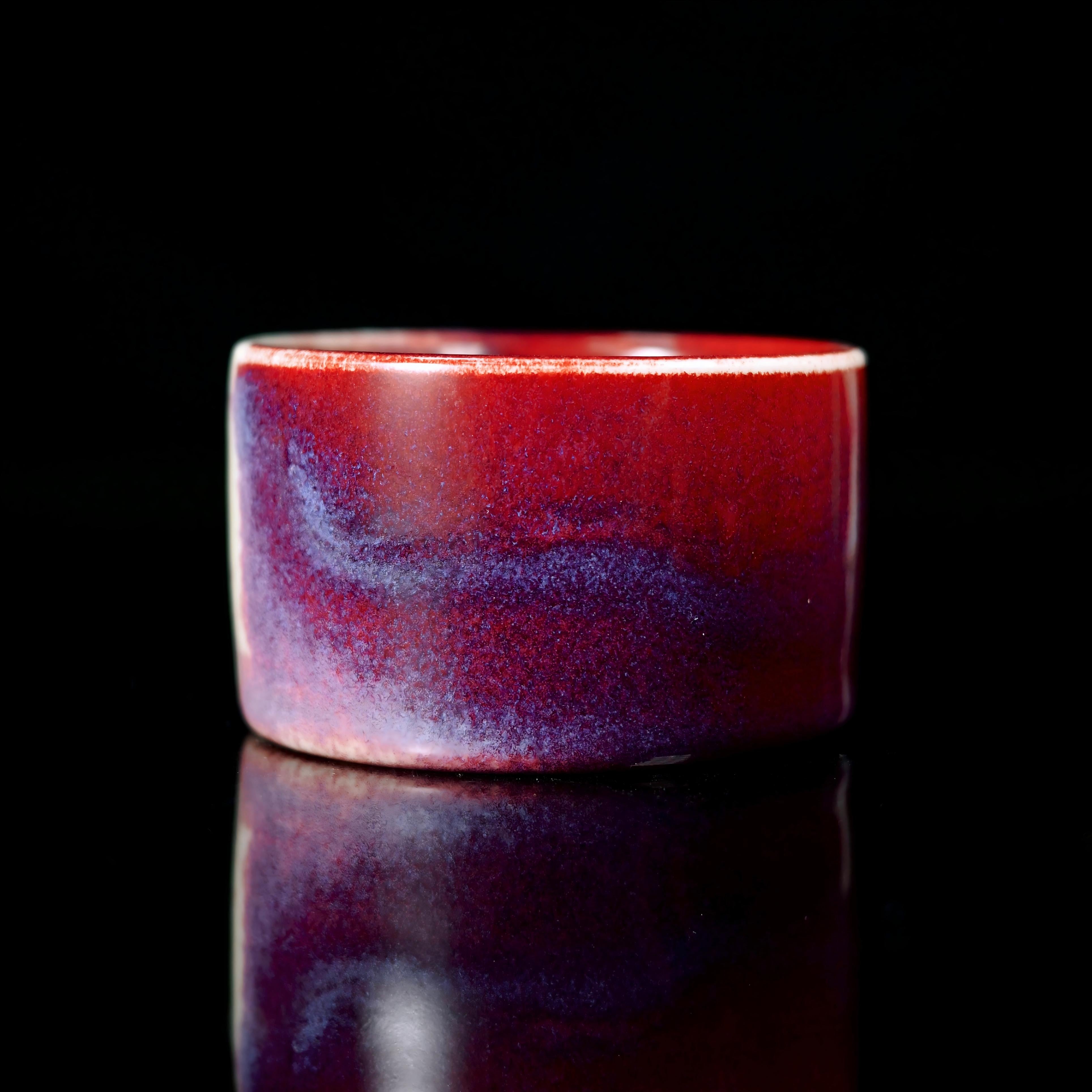 jun kiln glaze transformation – Jun Ware Large-Capacity Thumb-Ring Cup 110ml by Kungfuyang