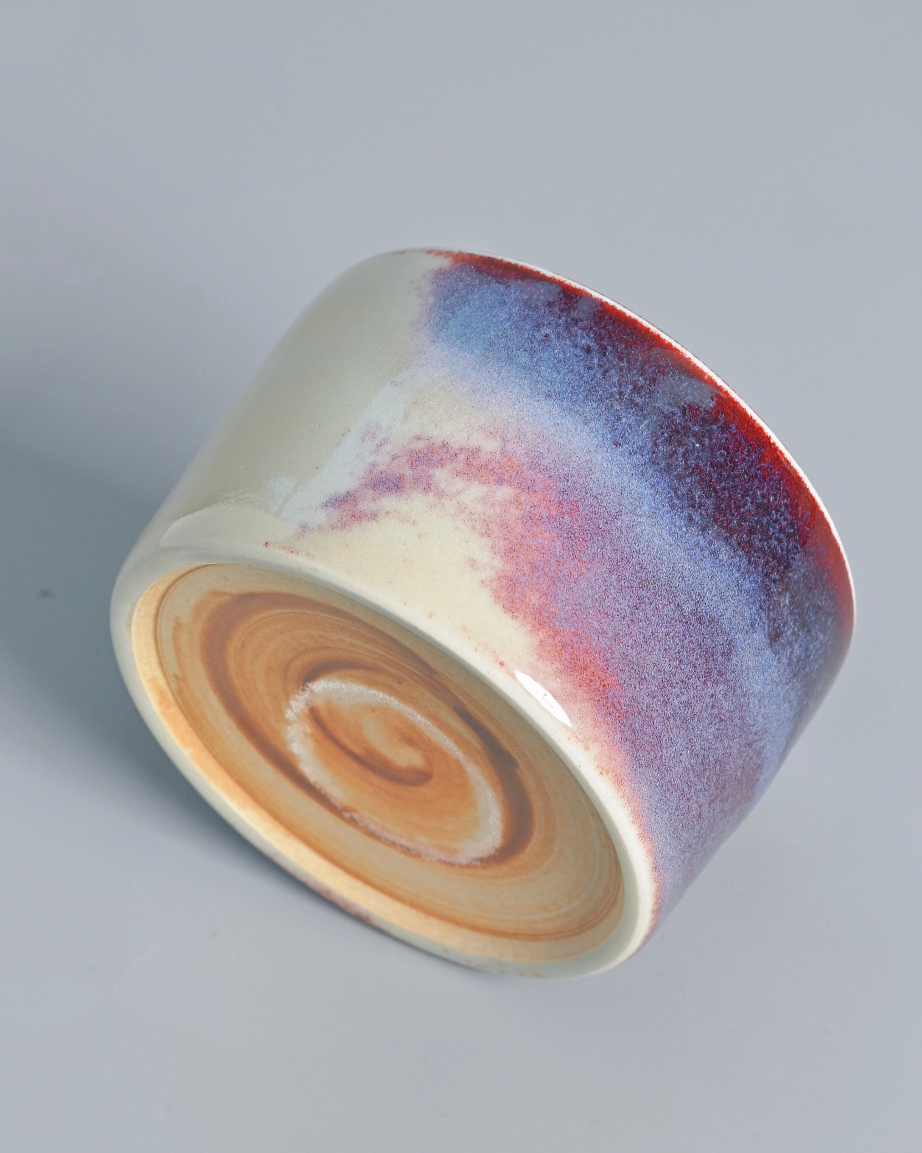 jun ware color flow glaze – Jun Ware Large-Capacity Thumb-Ring Cup 110ml by Kungfuyang