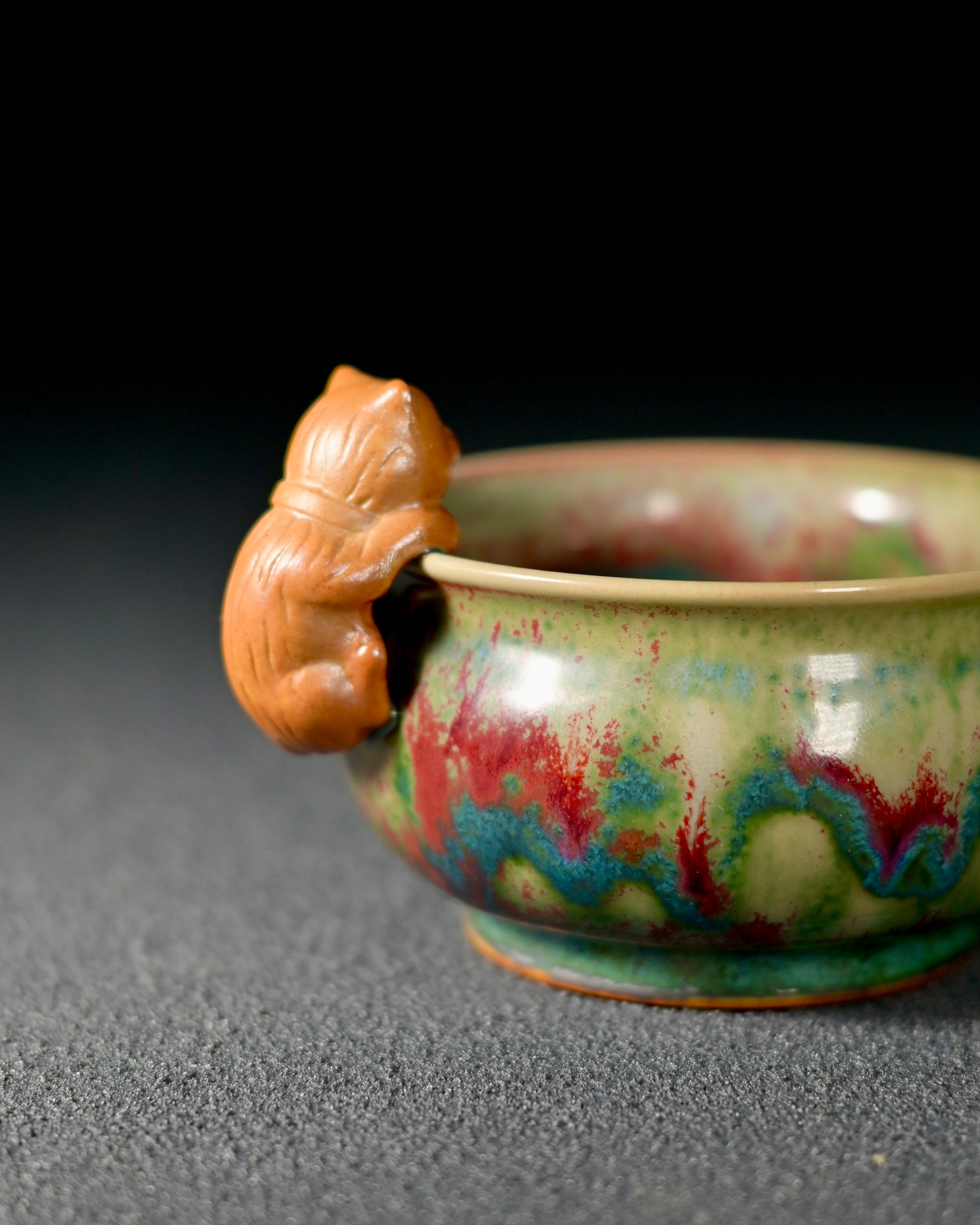 junyao multicolor glaze set – Jun Ware Kitty-Handle Kiln-Transformation Cup 120ml by Kungfuyang