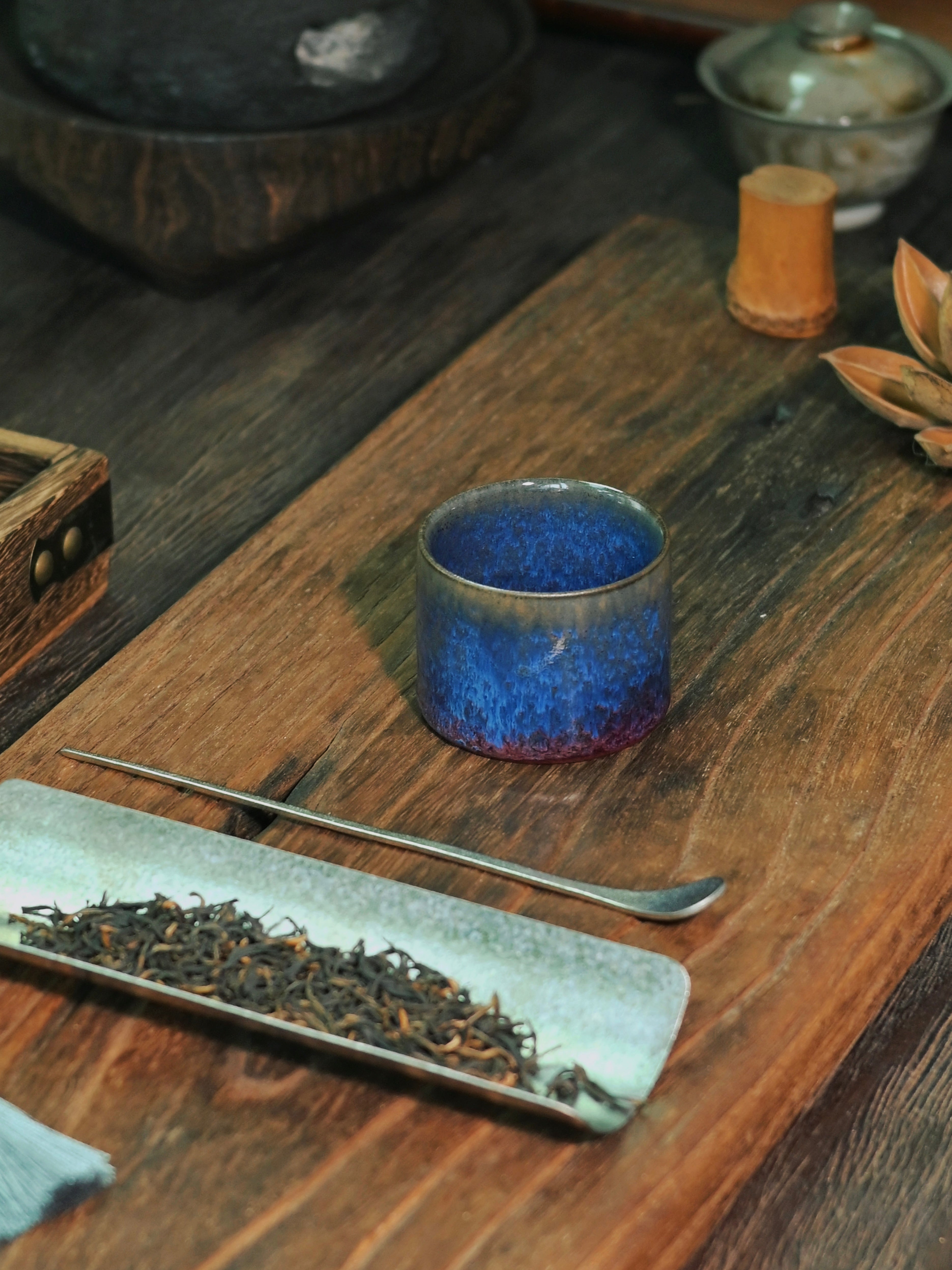 junyao tea cup – Jun Ware Purple Glaze Thumb-Ring Cup 50ml by Kungfuyang