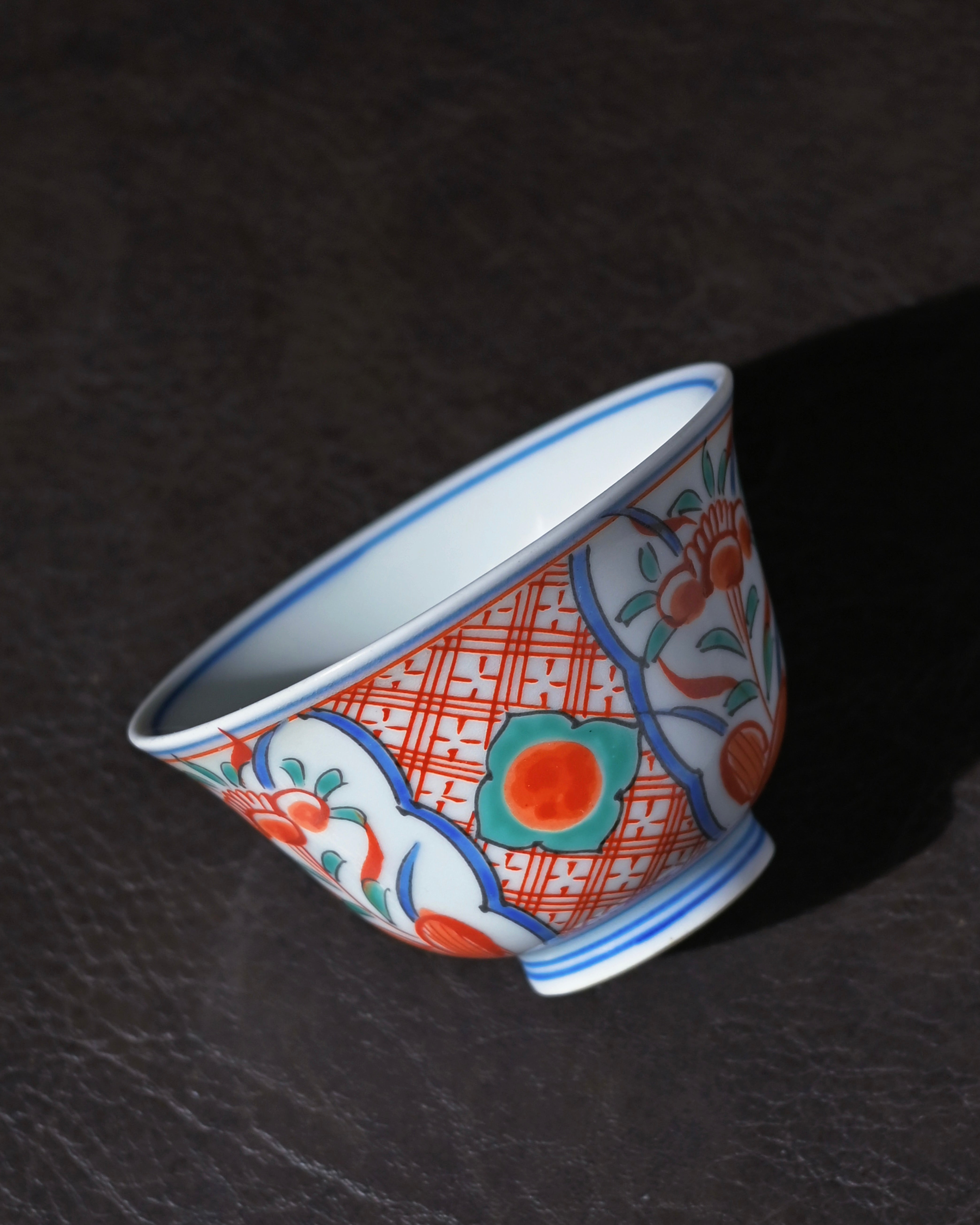 kutani cup white plum blossom autumn – Vintage Japanese Kutani Ware Teacup Set – 6 Cups by Kungfuyang