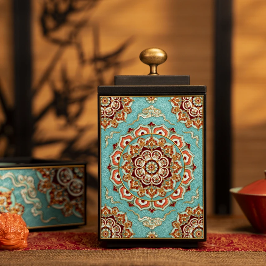 large capacity dunhuang revival tea caddy – Large Capacity Dunhuang Revival Tea Caddy – Ionizing Artisan by Kungfuyang