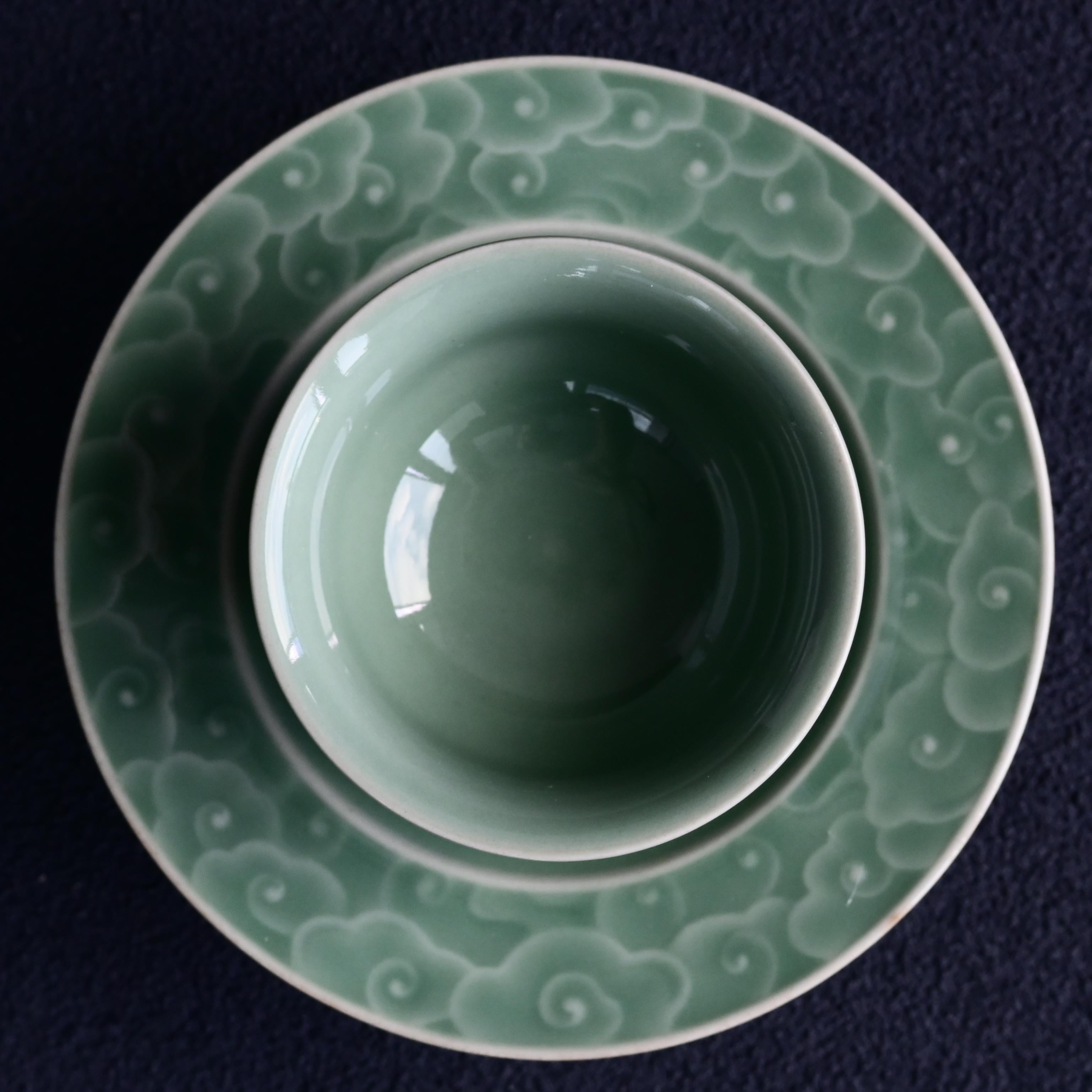 longquan celadon porcelain – Longquan Celadon Song Dynasty-Style Teacup with High-Footed by Kungfuyang