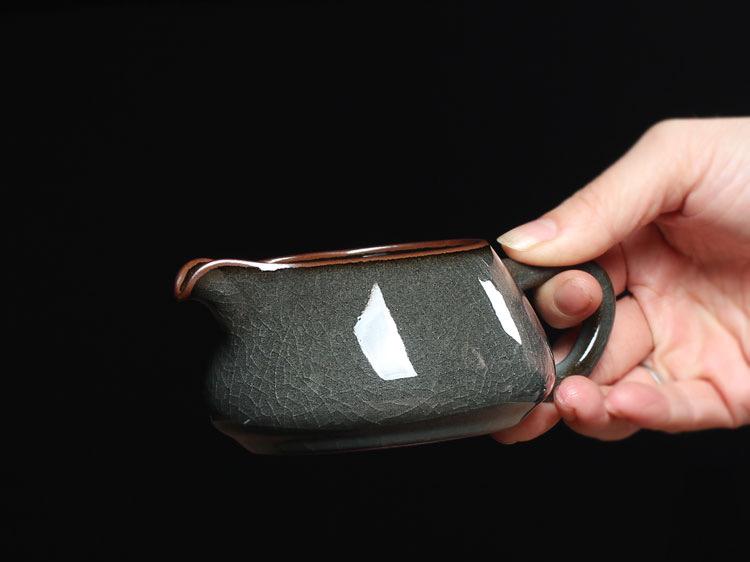 longquan celadon tea set – Handmade Ge kiln Celadon Iron Clay Tea Pitcher by Kungfuyang