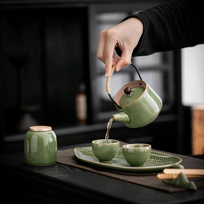 longquan celadon teapot set – Longquan Celadon Tea Set – Plum Green by Kungfuyang