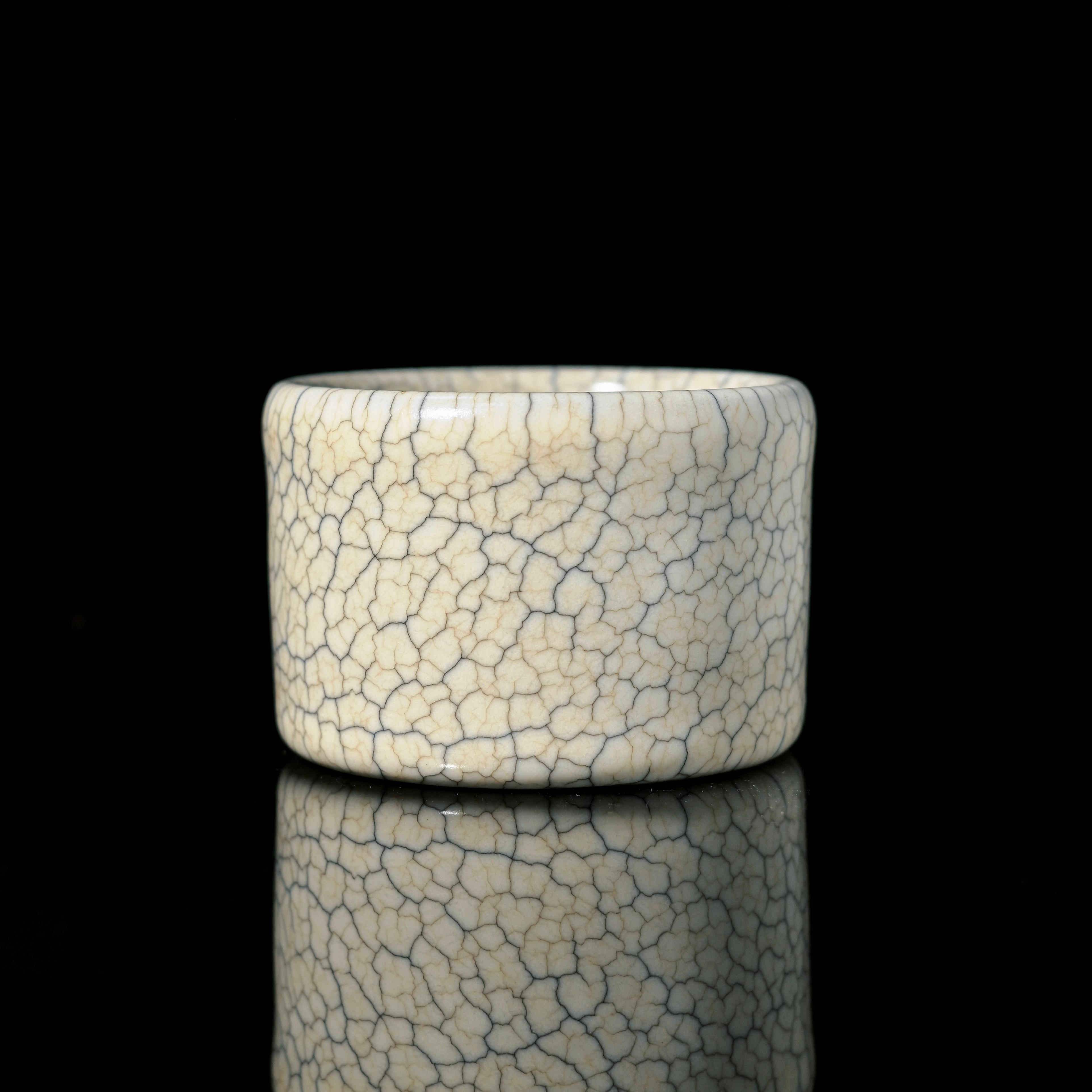 longquan ge kiln cup – Longquan Celadon Ge Kiln Thumb Ring Cup by Kungfuyang