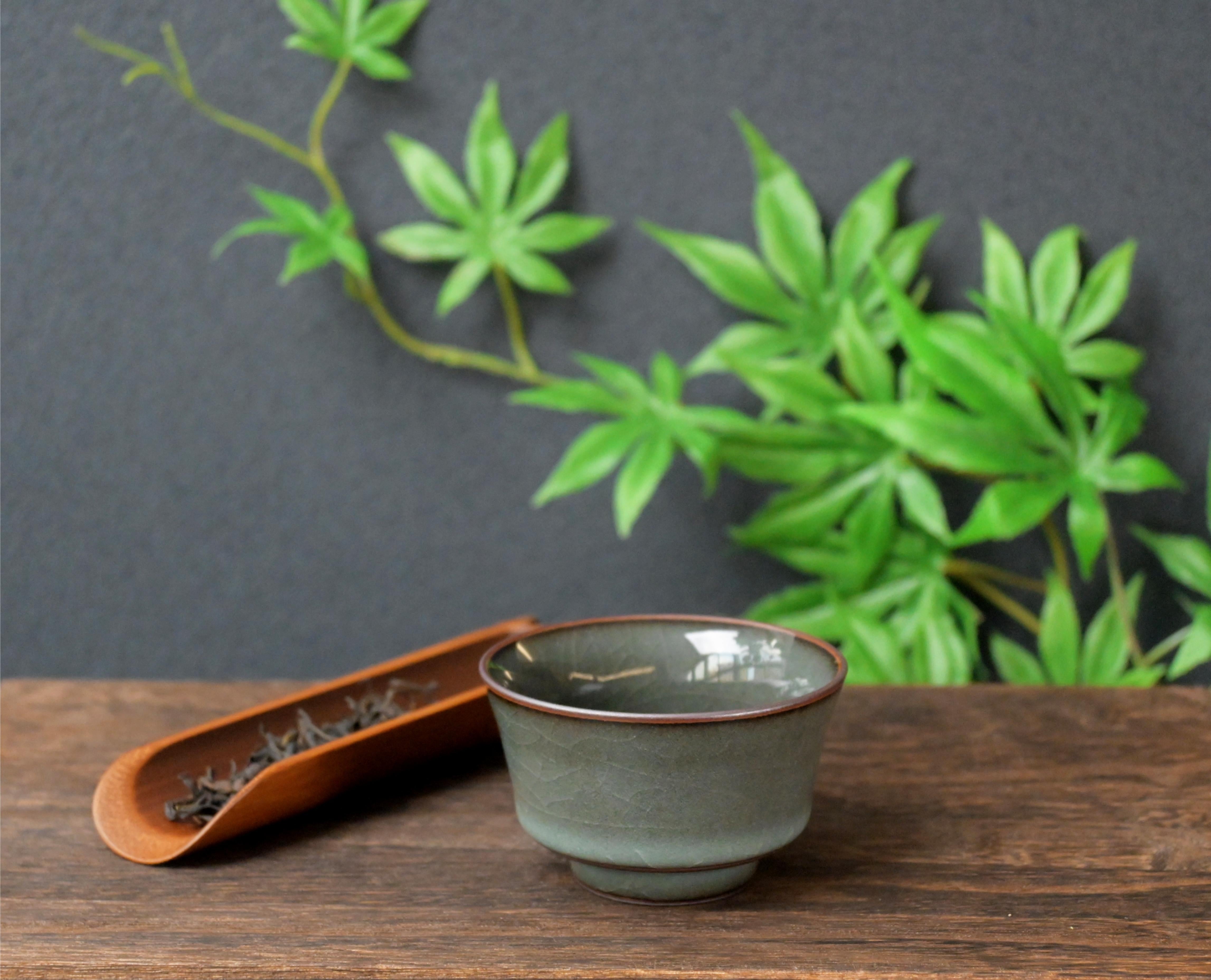 longquan iron bodied celadon cup – Longquan Celadon Ge kiln Iron-bodied Teacup by Kungfuyang